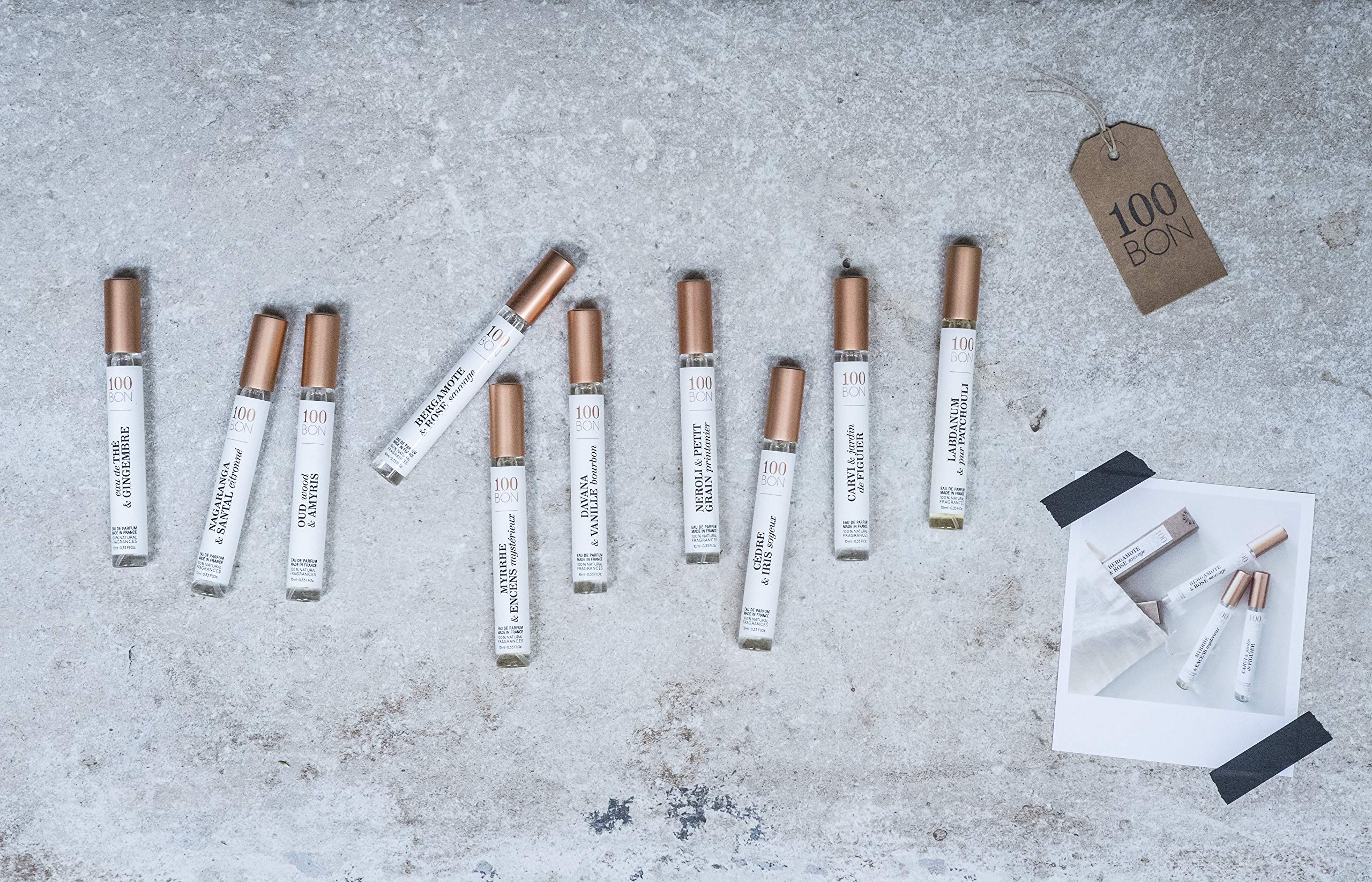 100BON Eau De The & Gingembre ââ‚¬â€œ Tea & Ginger Fragrance for Women & Men ââ‚¬â€œ Energizing Organic Fragrance - Sweet, Citrus & Spicy Notes Fragrance - 100% Natural Fragrance Spray, 0.5 Fl Oz