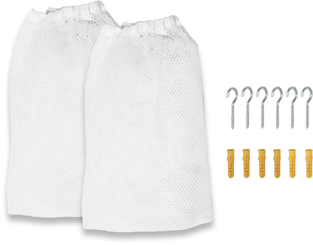 Simple Houseware 2 PK - Stuffed Animals Jumbo Toy Storage Hammock, White