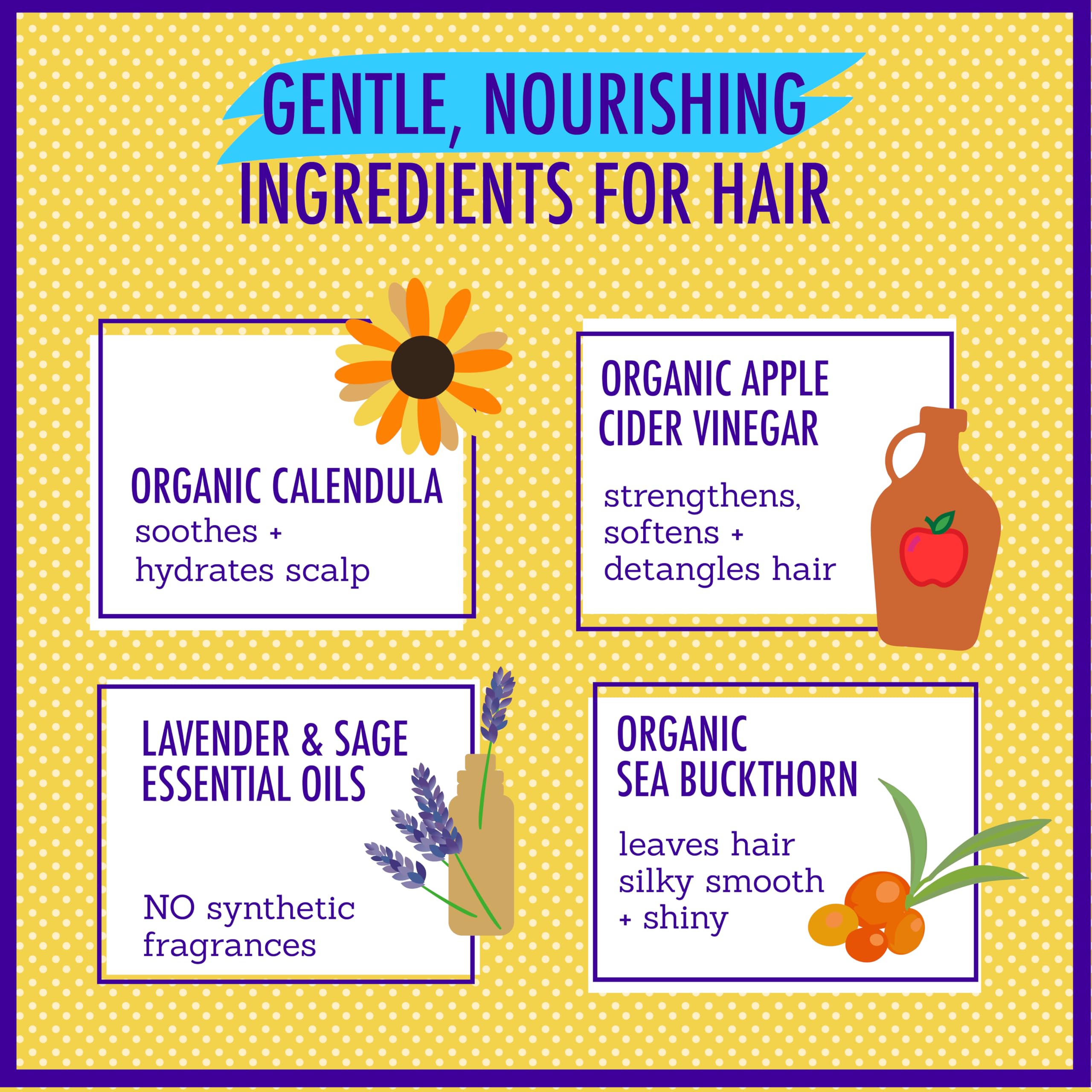 California Kids Calendula Hair Conditioner | 100% Plant-Based | Softens & Detangles | Lavender Scent | Conditioner For Dry Hair | Hypoallergenic Gentle Kids Conditioner | 251 mL / 8.5 oz.