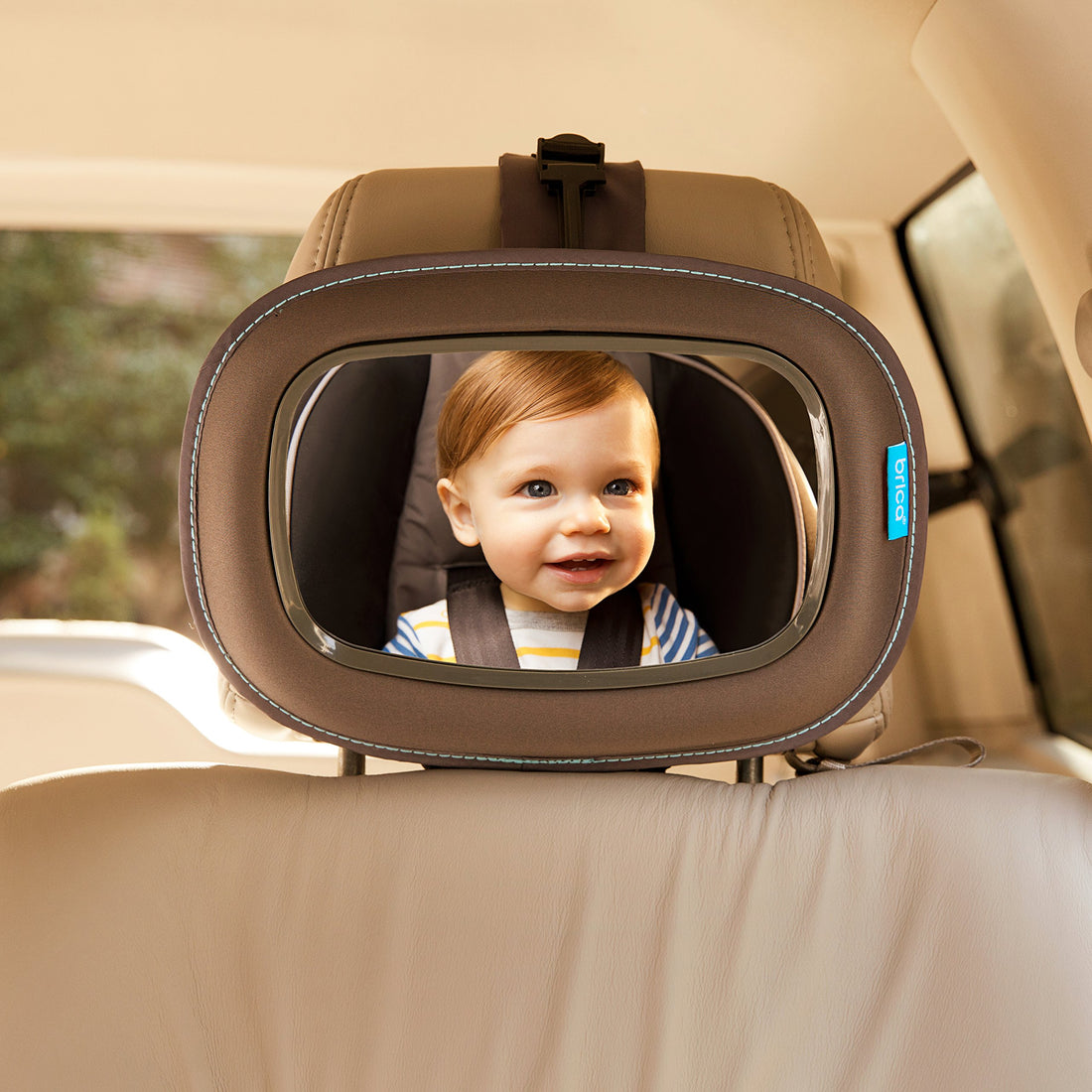 Munchkin Baby Car Mirror for Rear Facing Car Seats, Clear View Baby in-Sight Auto Mirror, Dark Grey