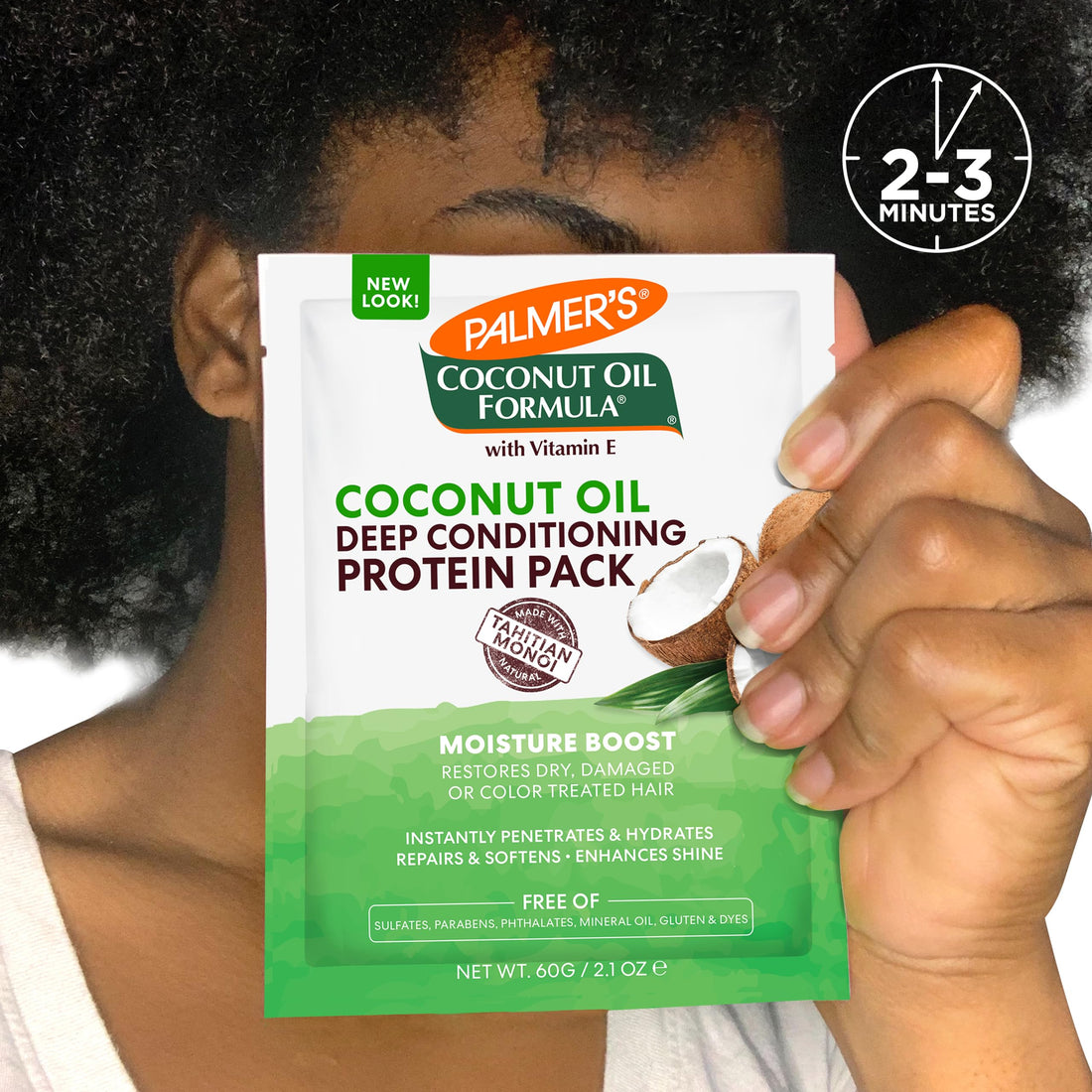 Palmer's Coconut Oil Formula Moisture Boost Protein Pack, Hair Treatment for Dry, Damaged, Over-Processed and Colored Hair, 2.1 Ounce (Pack of 12)