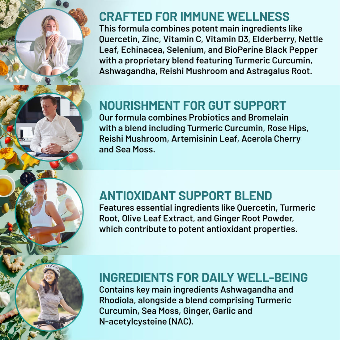 28-in-1 Quercetin with Bromelain Supplement for Daily Immune Defense Support - Quercetin with Vitamin C and Zinc for Adults Enriched with Vitamin D and Elderberry (120ct)