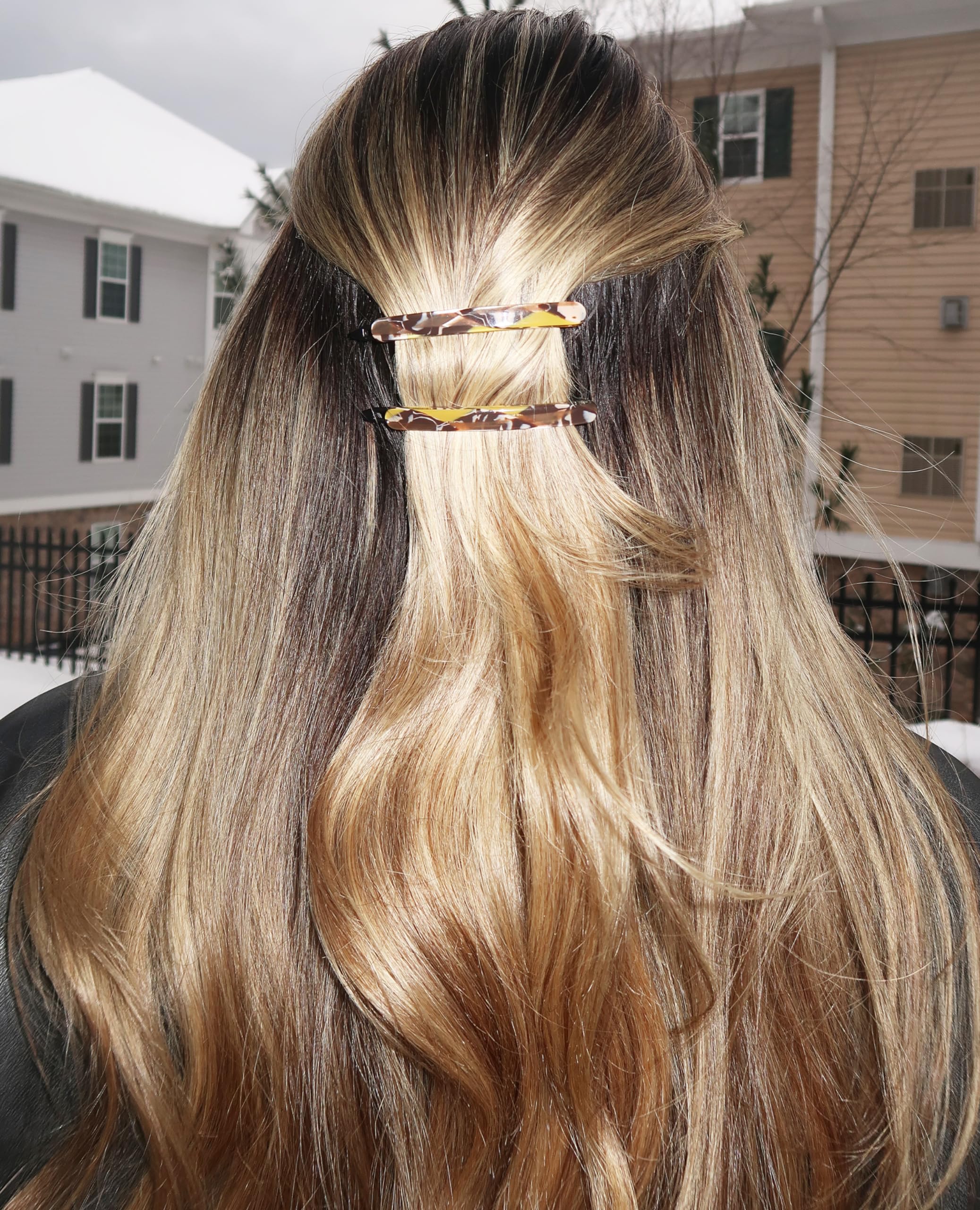 Camila Paris CP3374 French Hair Slides Clips for Women, Handmade, Girls Side Slide-in Barrette Clip, Hair Accessories for Women. Strong Hold No Slip Grip Fashion Durable and Styling, Made in France