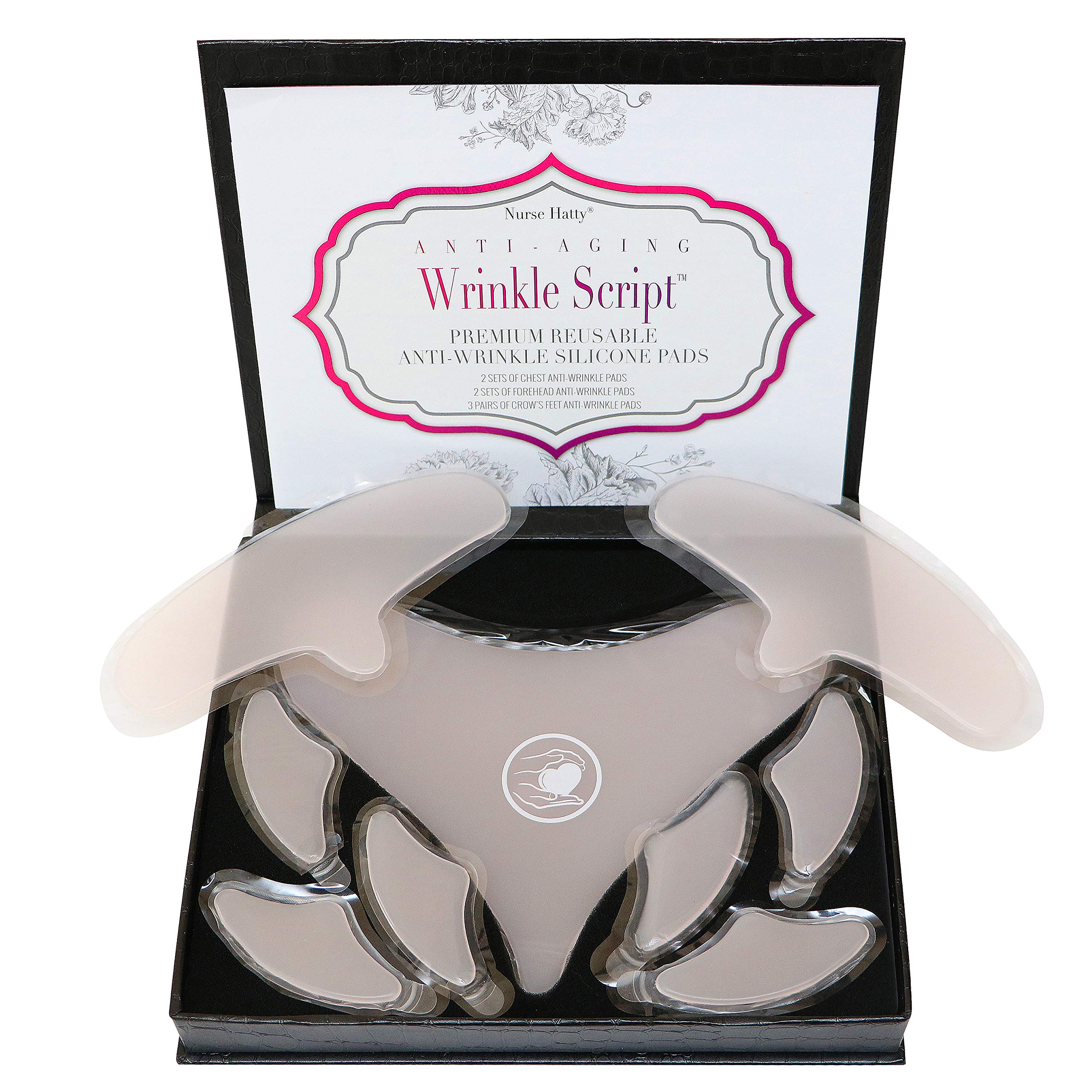 Nurse hattyã‚â - 2 Sets Each (6 Pack) - Reusable Chest, Forehead & Mouth Anti-Aging Anti-Wrinkle Silicone Pads - New & Improved Thicker Chest Pads