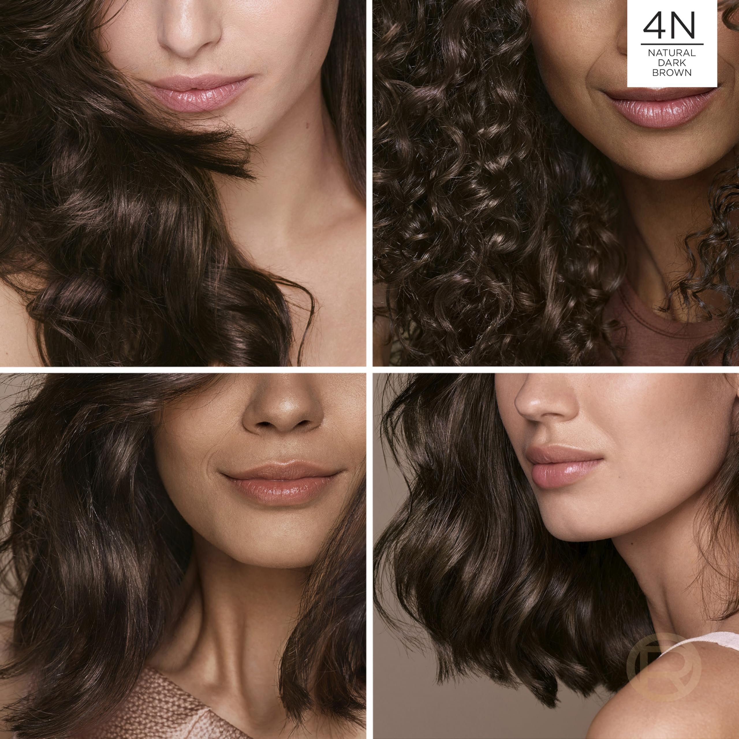 L’Oreal Paris Excellence Universal Nudes Permanent Hair Color, Ammonia Free Hair Dye for Gray Hair Coverage, 4N Natural Dark Brown, 1 Hair Dye Kit