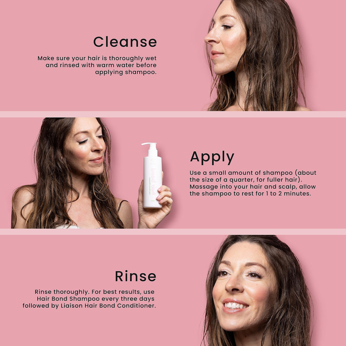 Liaison Hair Bond Shampoo for Women with Sea Buckthorn, Olive & Peppermint Oil - Promotes Strong, Thicker and Healthier Hair Growth - Nourishing and Hydrating (1 Pack)