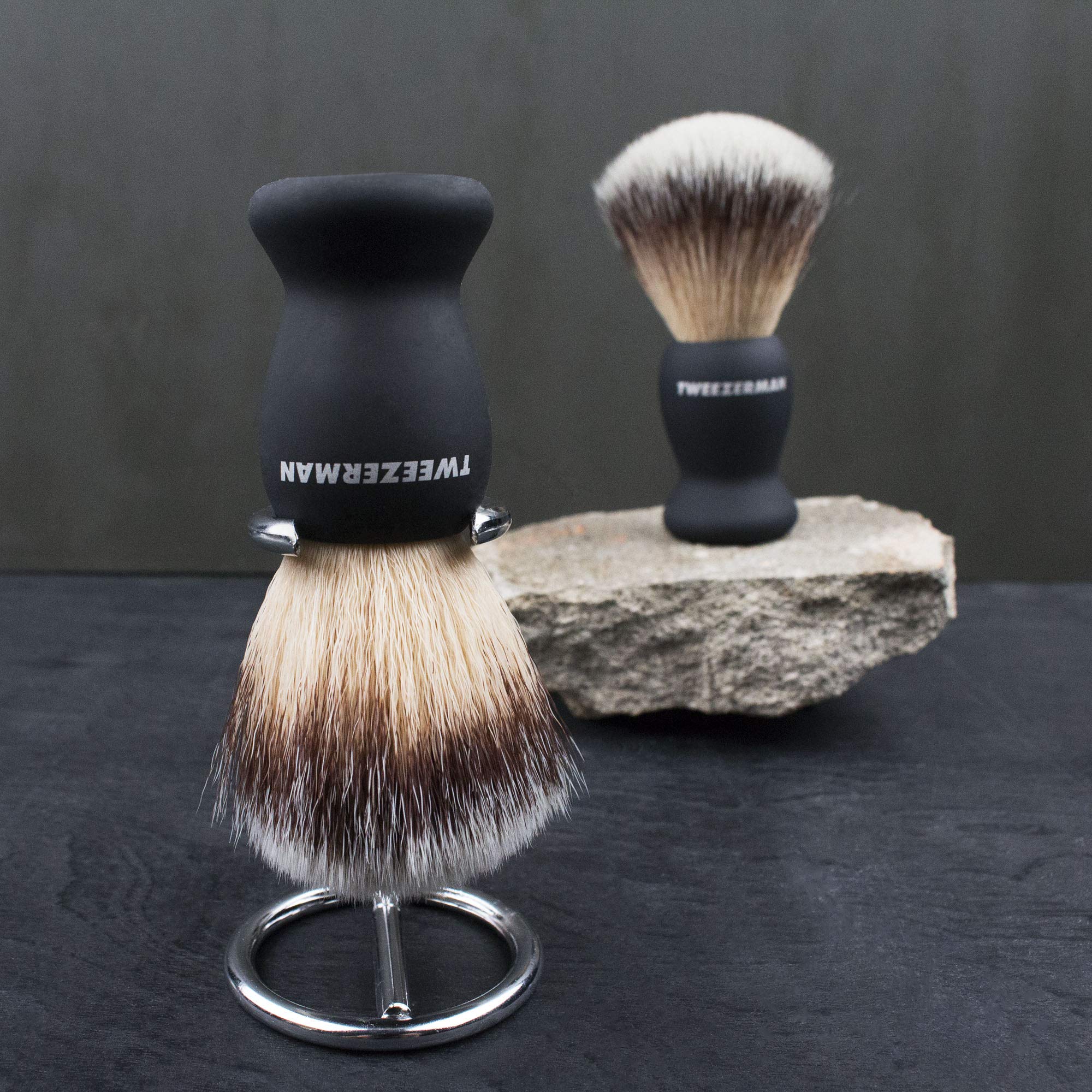 Tweezerman Shave Brush and Stand, 2.350 Ounce