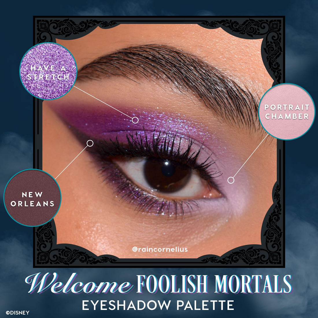 ColourPop x Haunted Mansion Foolish Mortals Eyeshadow Palette - Eye Makeup Palette with Matte, Metallic, Matte Sparkle & Pearlescent Finishes - High-Pigment, Long Lasting Formula (0.58 oz)