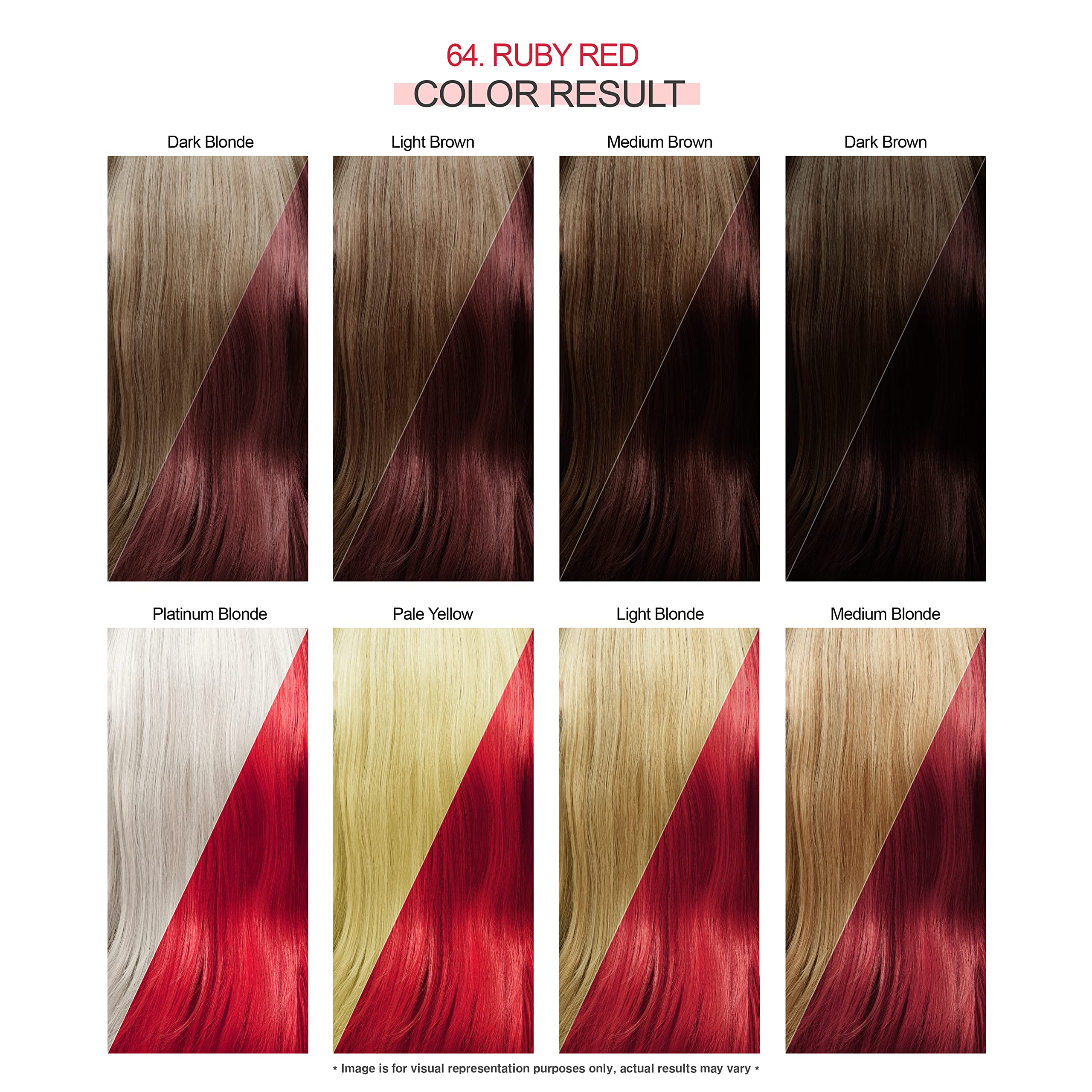 Adore Semi-Permanent Haircolor #064 Ruby Red 4 Ounce (118ml) (2 Pack)