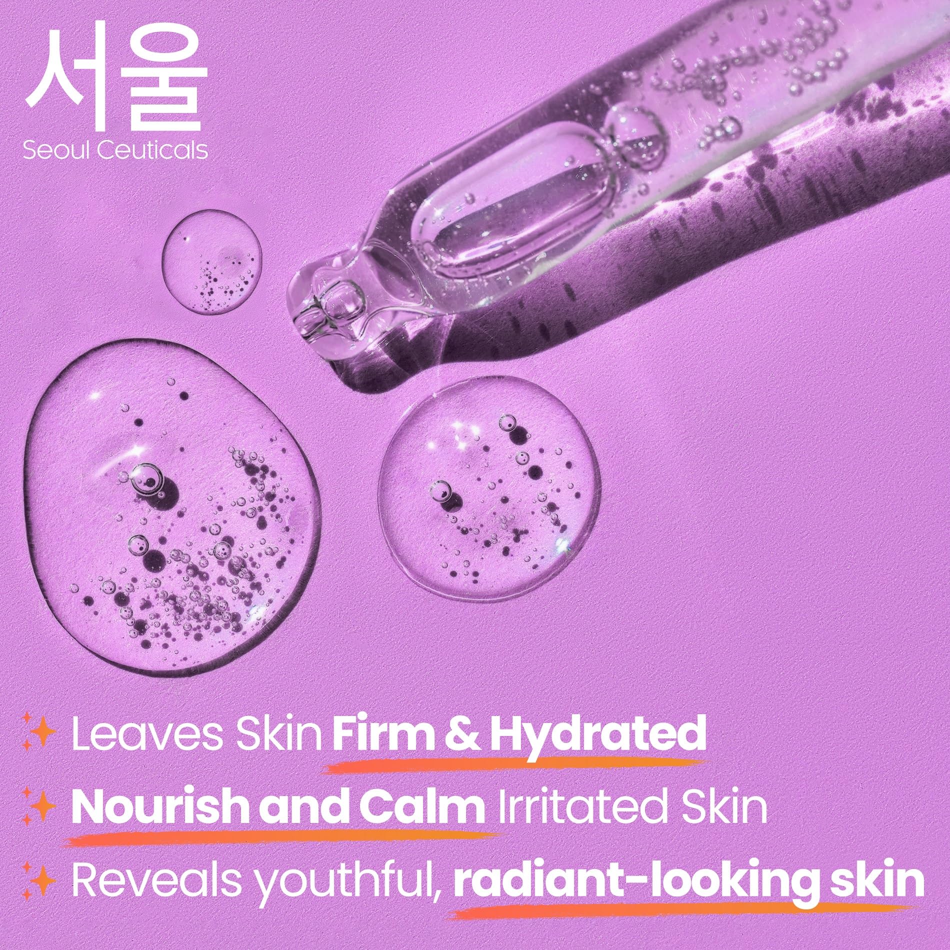 SeoulCeuticals Organic Polyglutamic Acid Serum - Korean Skin Care + Hyaluronic Acid + Centella Asiatica - K Beauty Anti Aging - Healthy Glowing Skin 1oz