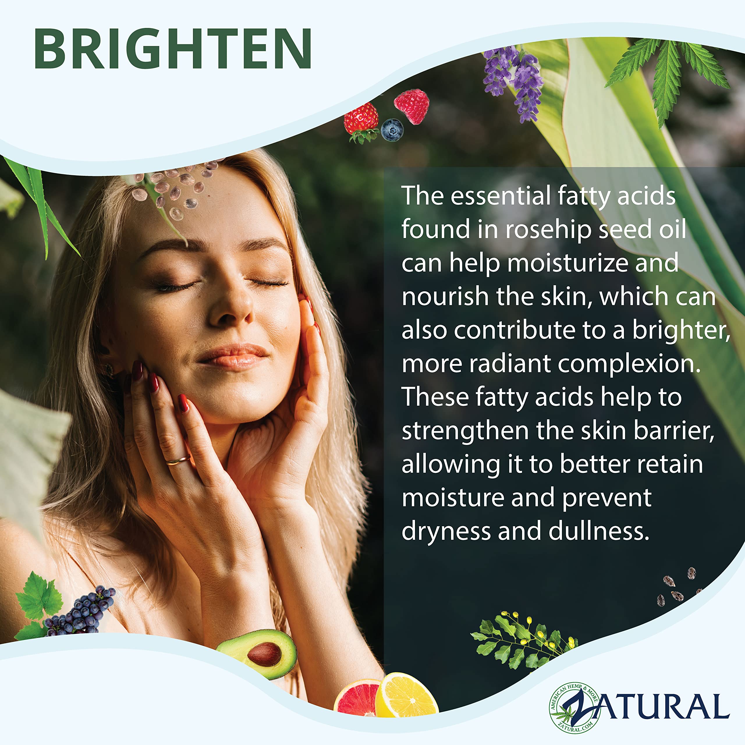 ROSA CANINA - Organic Rosehip Oil for Face, Nails, Hair and Skin - Cold Pressed Rose Hip Oil (16 oz)