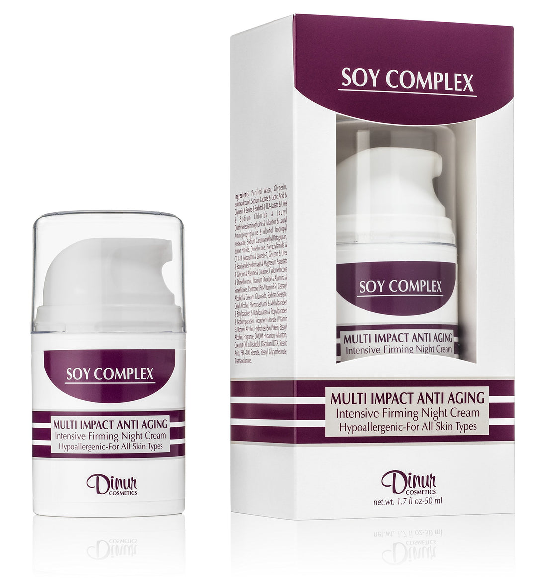 Dinur Soy Complex Intensive Firming Night Cream Hypoallergenic 1.7 oz