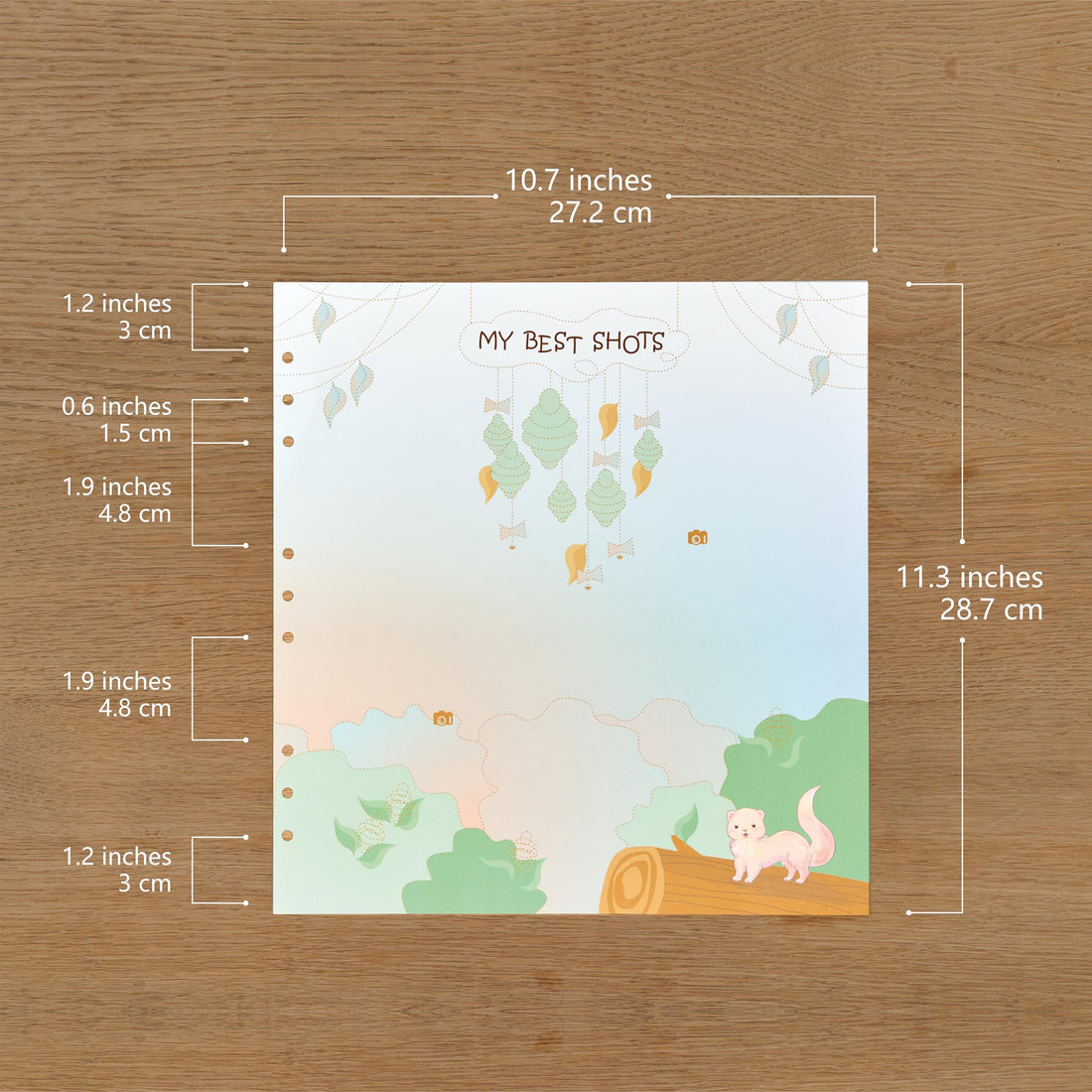 Yulka Crafts Baby Memory Book Extra Pages for Photos – 10 Additional Paper Sheets for Loose-Leaf Elephant Baby Photo Album Keepsake Journal for Newborns | Refill Paper Set – for Girls and Boys