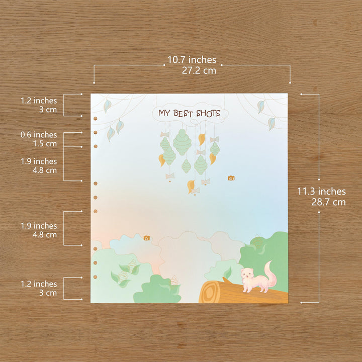 Yulka Crafts Baby Memory Book Extra Pages for Photos – 10 Additional Paper Sheets for Loose-Leaf Elephant Baby Photo Album Keepsake Journal for Newborns | Refill Paper Set – for Girls and Boys