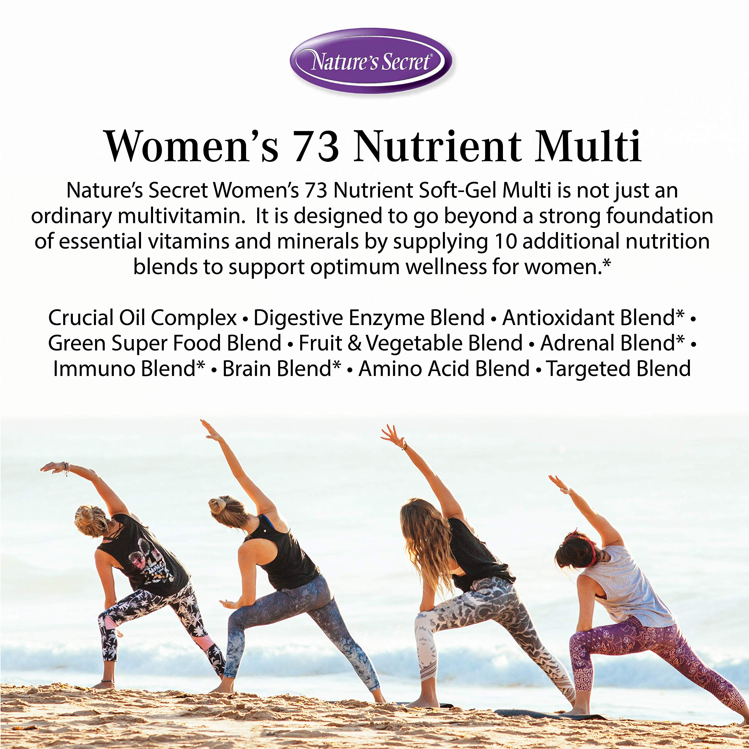 Nature's Secret Women's 73 Nutrient Soft-Gel Multi Vitamin, 60-Count (Pack of 2)