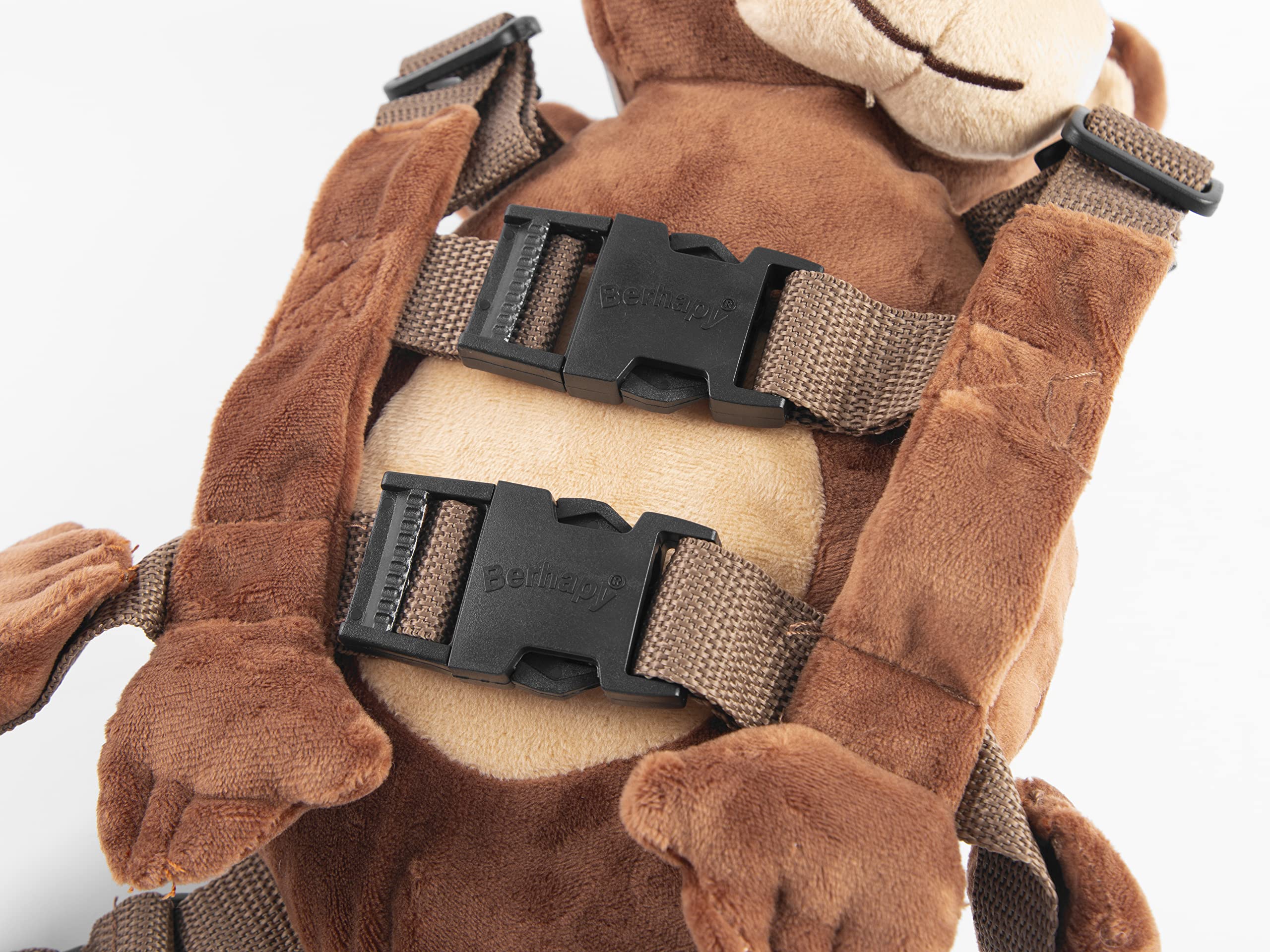 Berhapy 2 in 1 New Monkey Toddler Safety Harness Backpack Children's Walking Leash Strap(Brown)