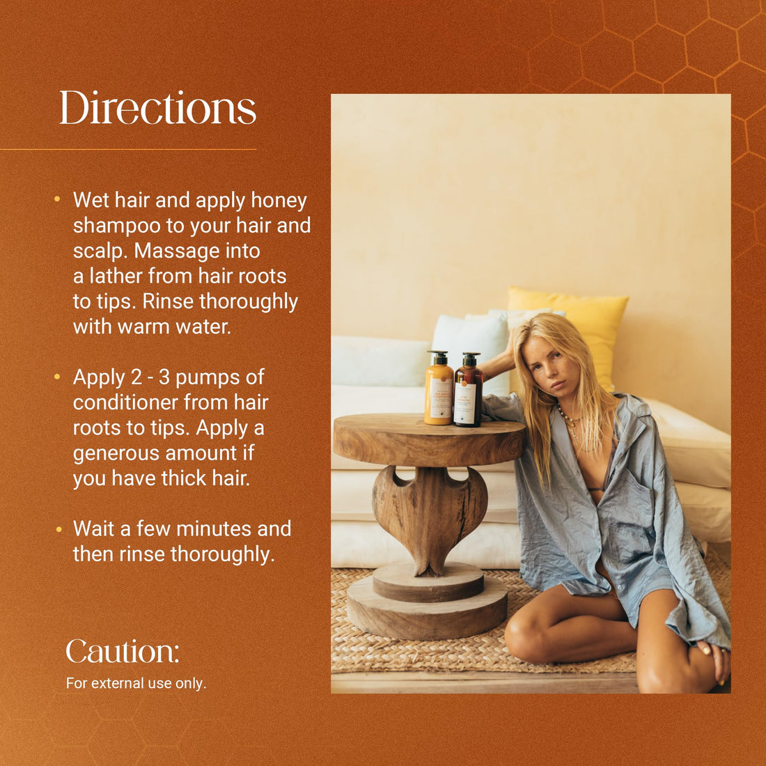 Yucatan Herbal Mayan Bee Honey Shampoo and Conditioner Set