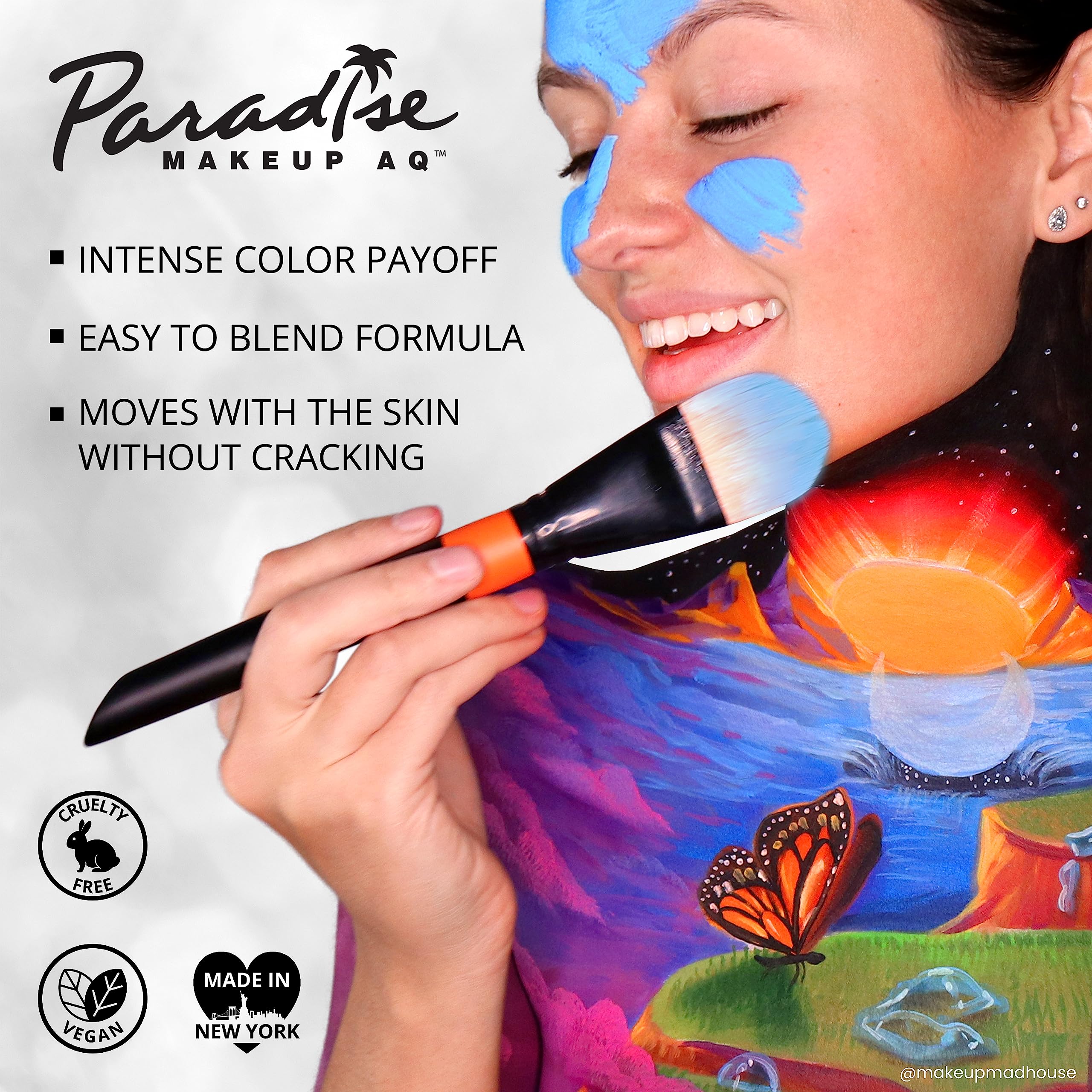 Mehron Face Paint Palette With 8 Colors By Paradise Makeup Aq (Basic)