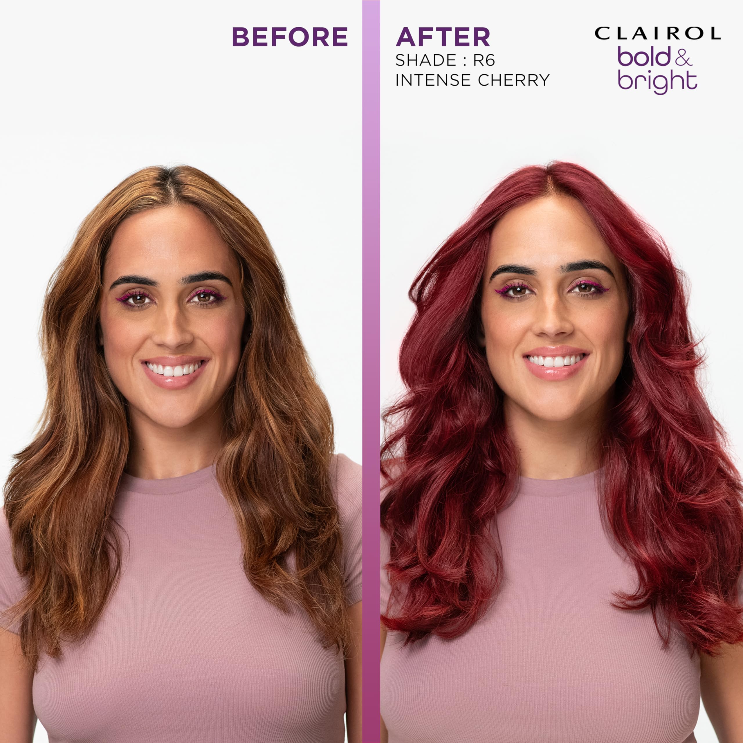Clairol Bold & Bright Permanent Hair Dye, V3 Intense Passion Plum Hair Color, Pack of 1