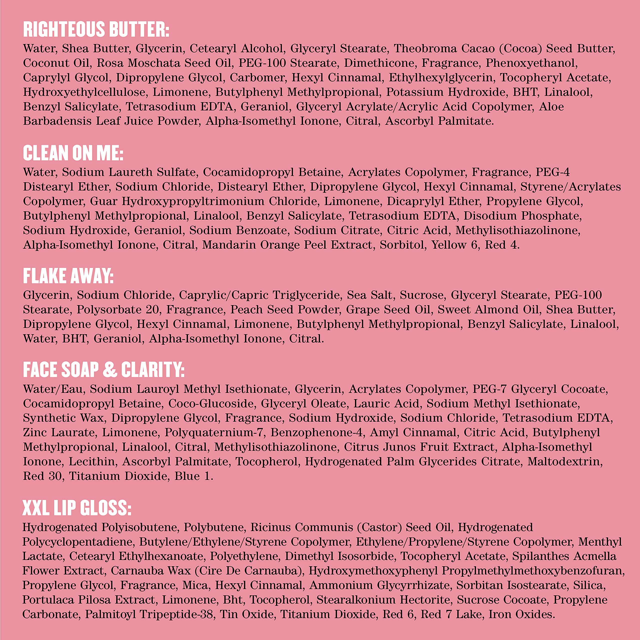 Soap & Glory The Glorious Five Skin Care Gift Set - The Righteous Body Butter Cream, Hand Food Hand Cream, Clean on Me Shower Gel, Vitamin C Facial Cleanser & Exfoliating Body Scrub (5 Count)