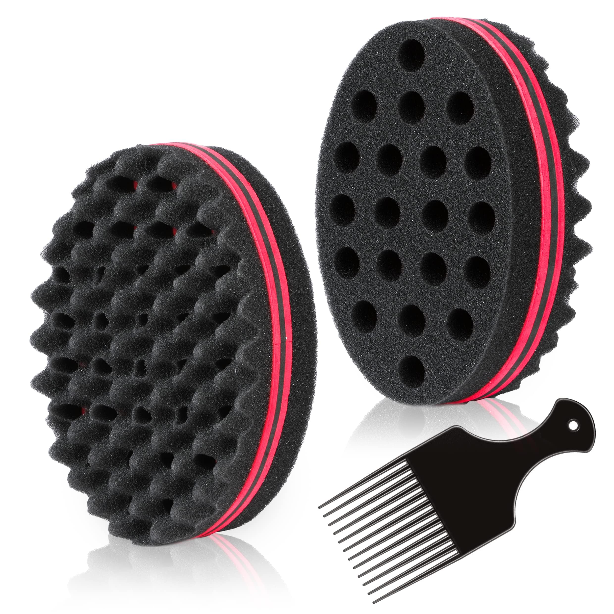 BIGEDDIE Big Holes Sponge for Hair, Twist Sponge, Magic Sponge Brush, Afro Hair Sponge for Curls with.
