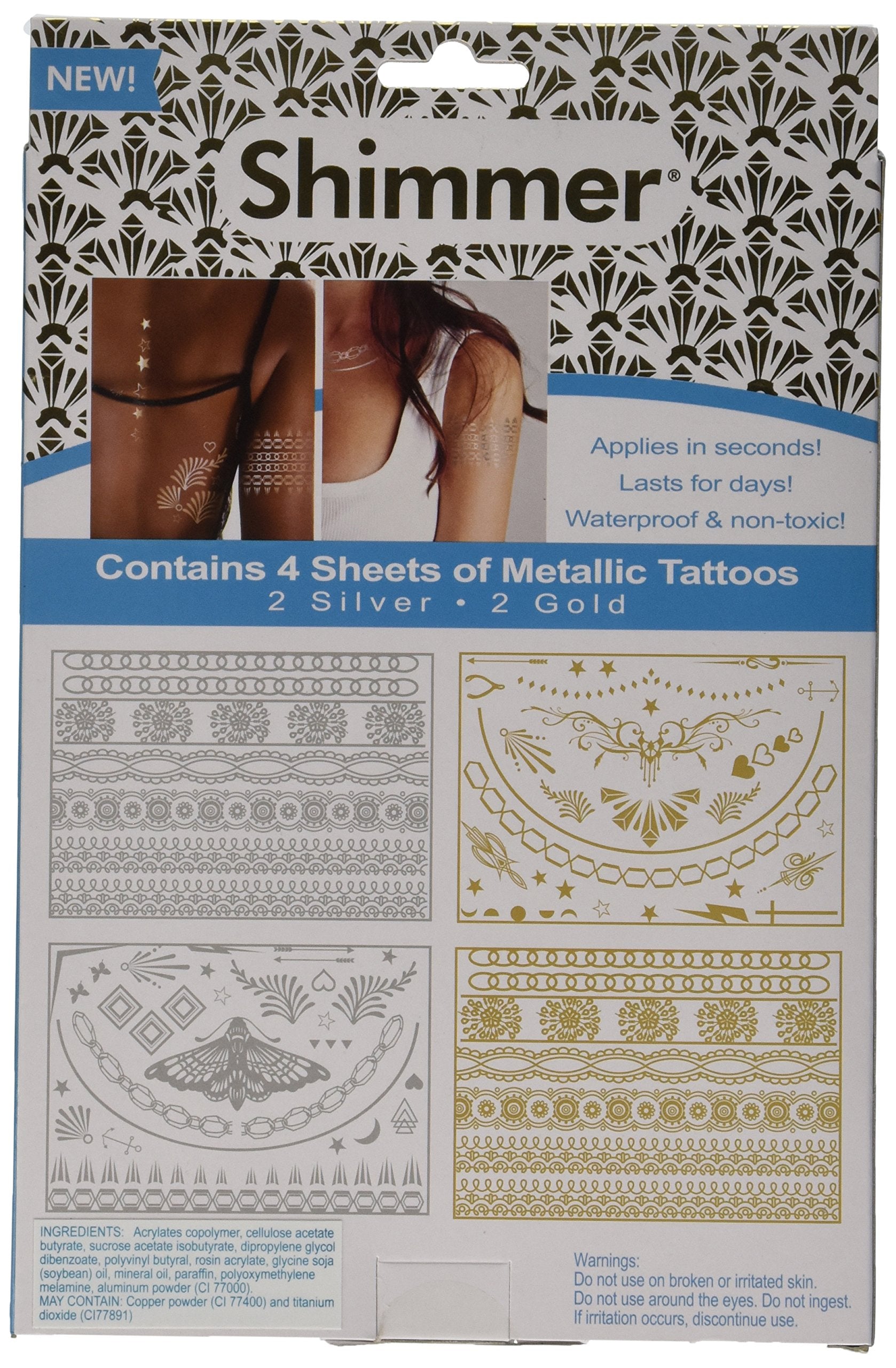 Shimmer Metallic Jewelry Tattoos