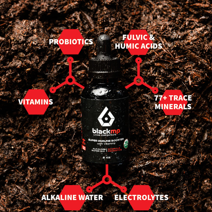 Super Immune Booster Drops with Vitamins- Pharmaceutical Grade Fulvic & Humic Acids & USDA Certified Organic Probiotics. Restores Gut Health, Strengthens Immune System & Bodily Functions. - 2oz