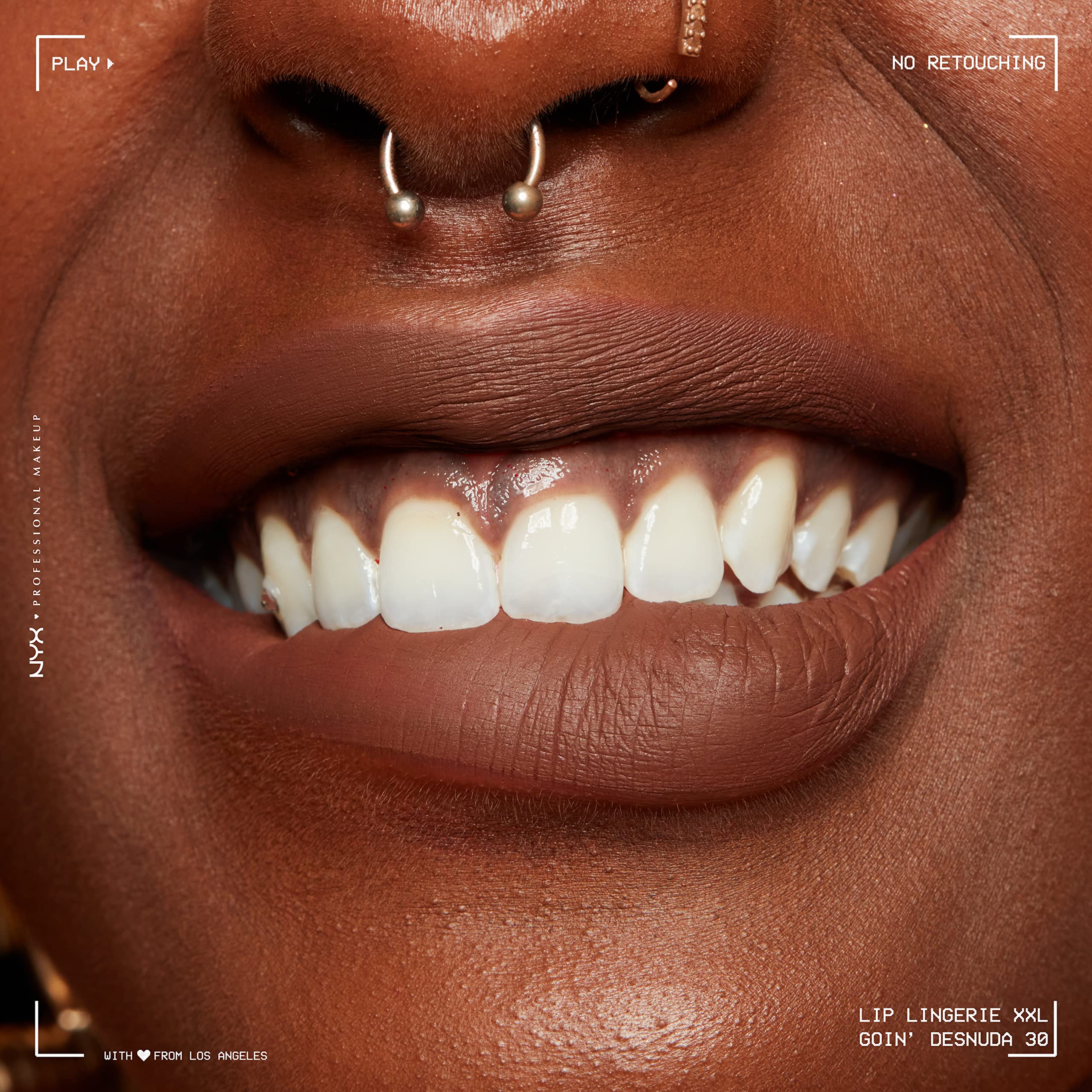 NYX PROFESSIONAL MAKEUP Lip Lingerie XXL Matte Liquid Lipstick - Goin Desnuda (Chocolate Brown)