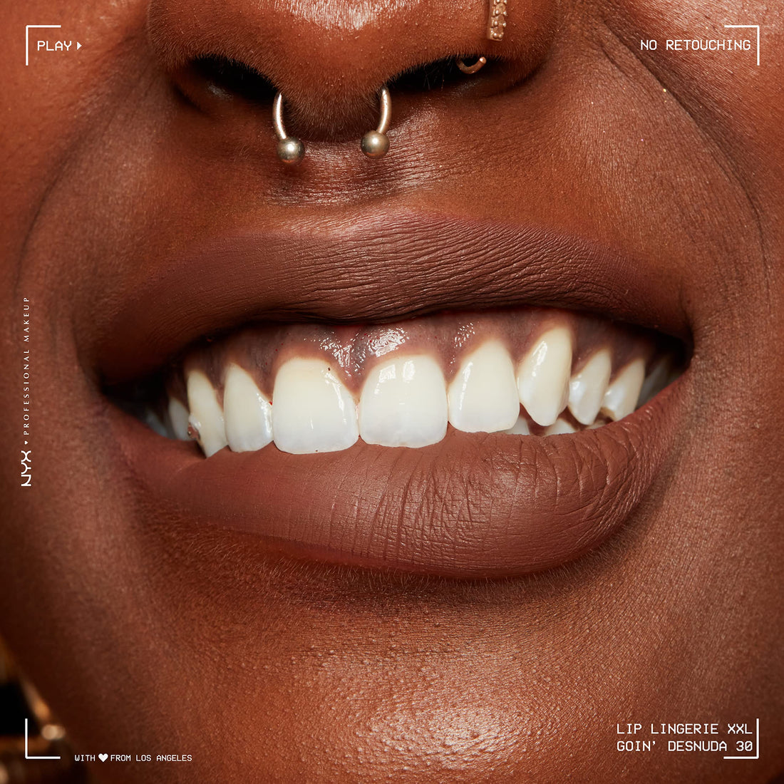 NYX PROFESSIONAL MAKEUP Lip Lingerie XXL Matte Liquid Lipstick - Goin Desnuda (Chocolate Brown)