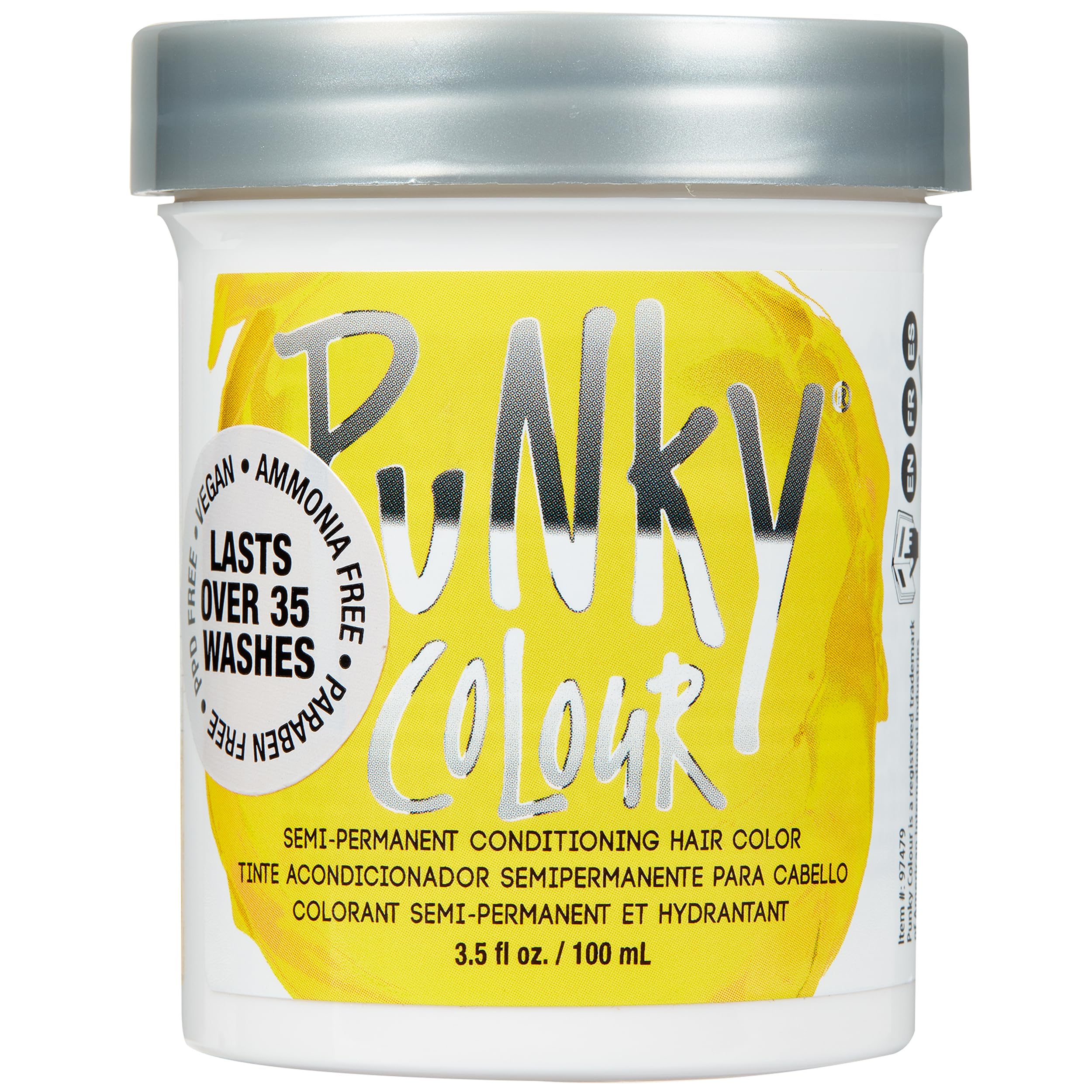 Punky Jerome Russell Semi Permanent Hair Color Conditioning, 100ml - Bright Yellow (Pack of 1)