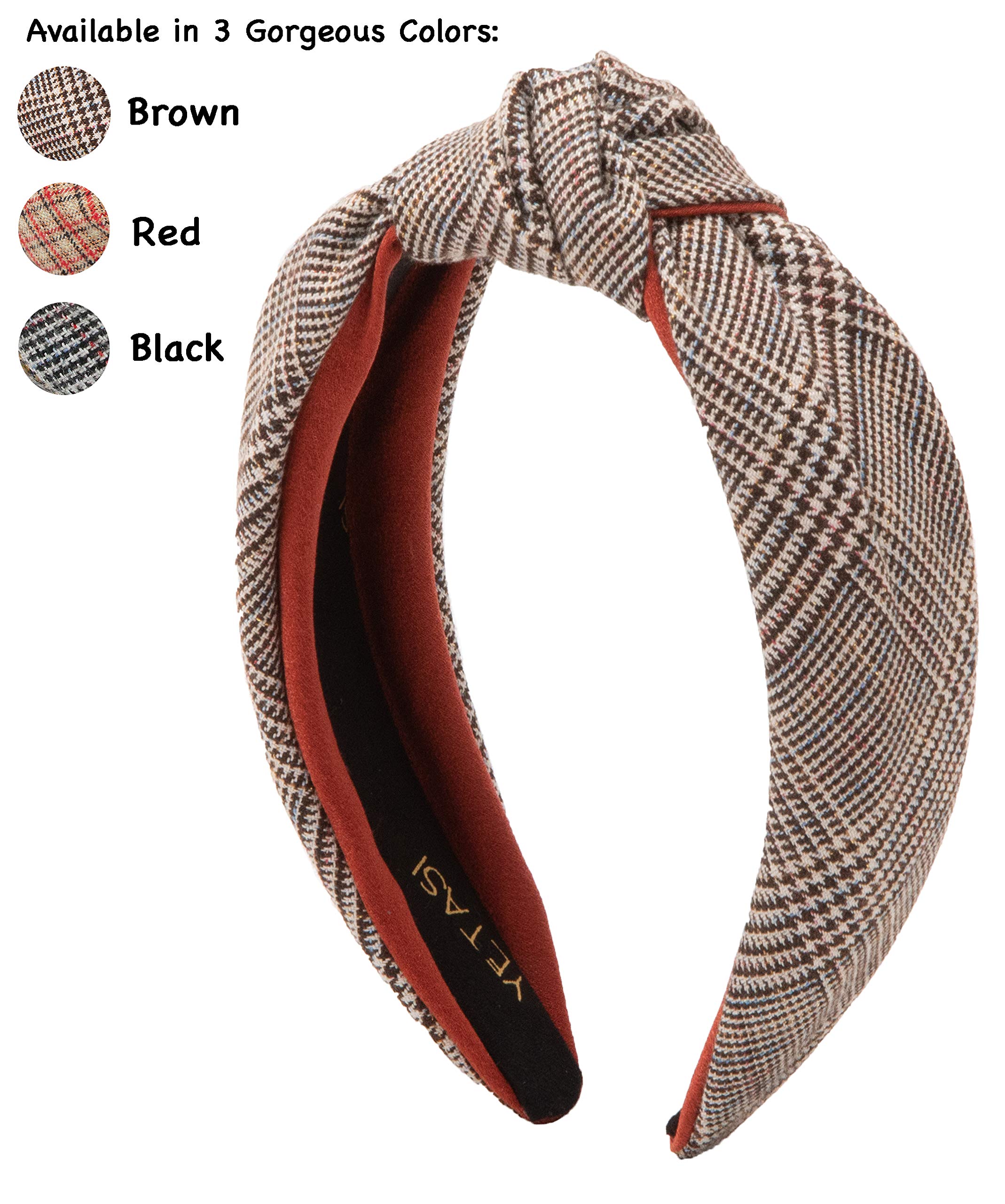 Knotted Headbands for Women Go with Everything . White Trendy Top Knot headband for women Fashion is Adjustable and Comfy. Cute White Headband Gets Many Compliments. Well Made Tweed White head band