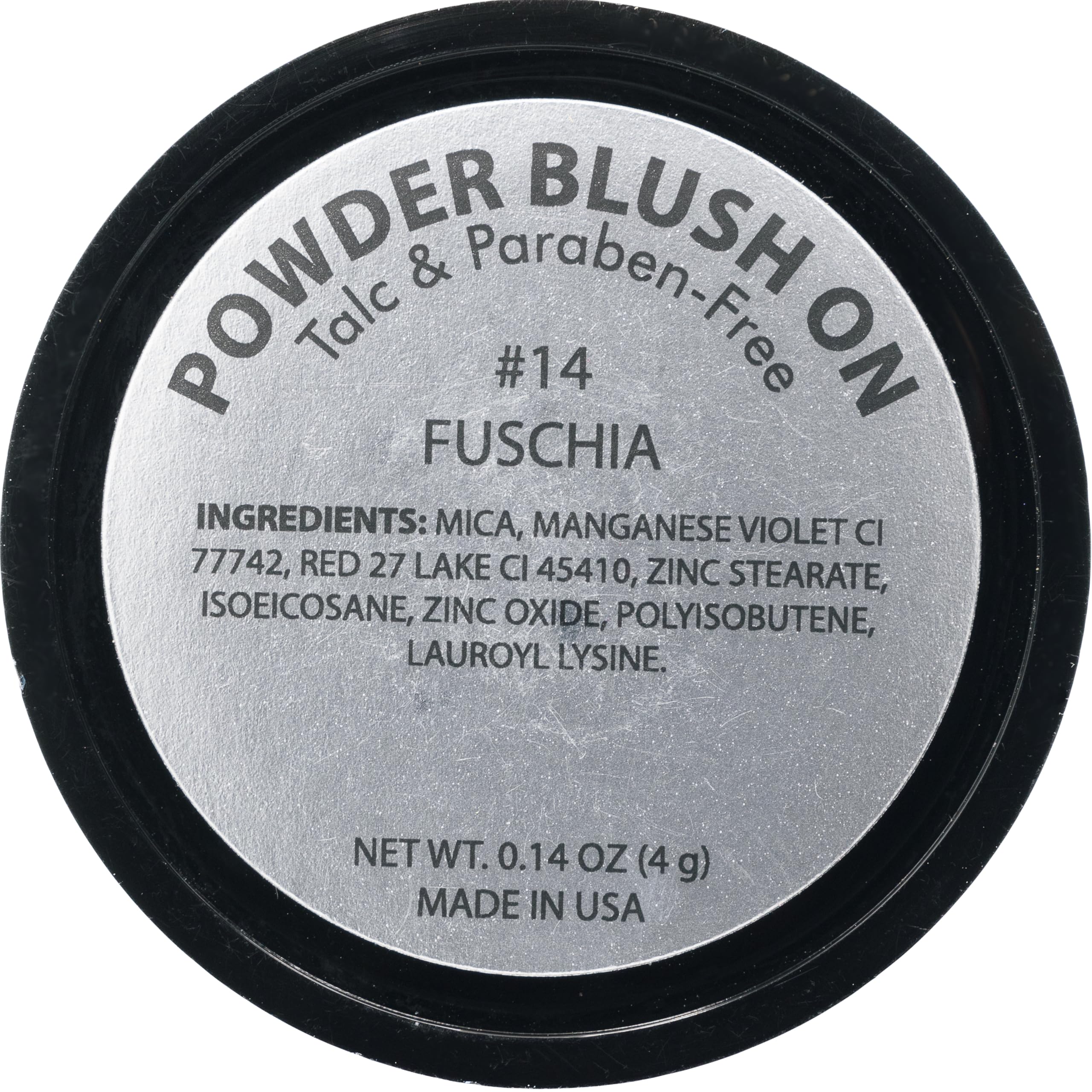 Pure Ziva Hot Pink Bright Fuchsia Magenta Rouge Blush Pressed Cheek Color Powder, Talc & Paraben Free, 4 Grams, No Animal Testing & Cruelty Free