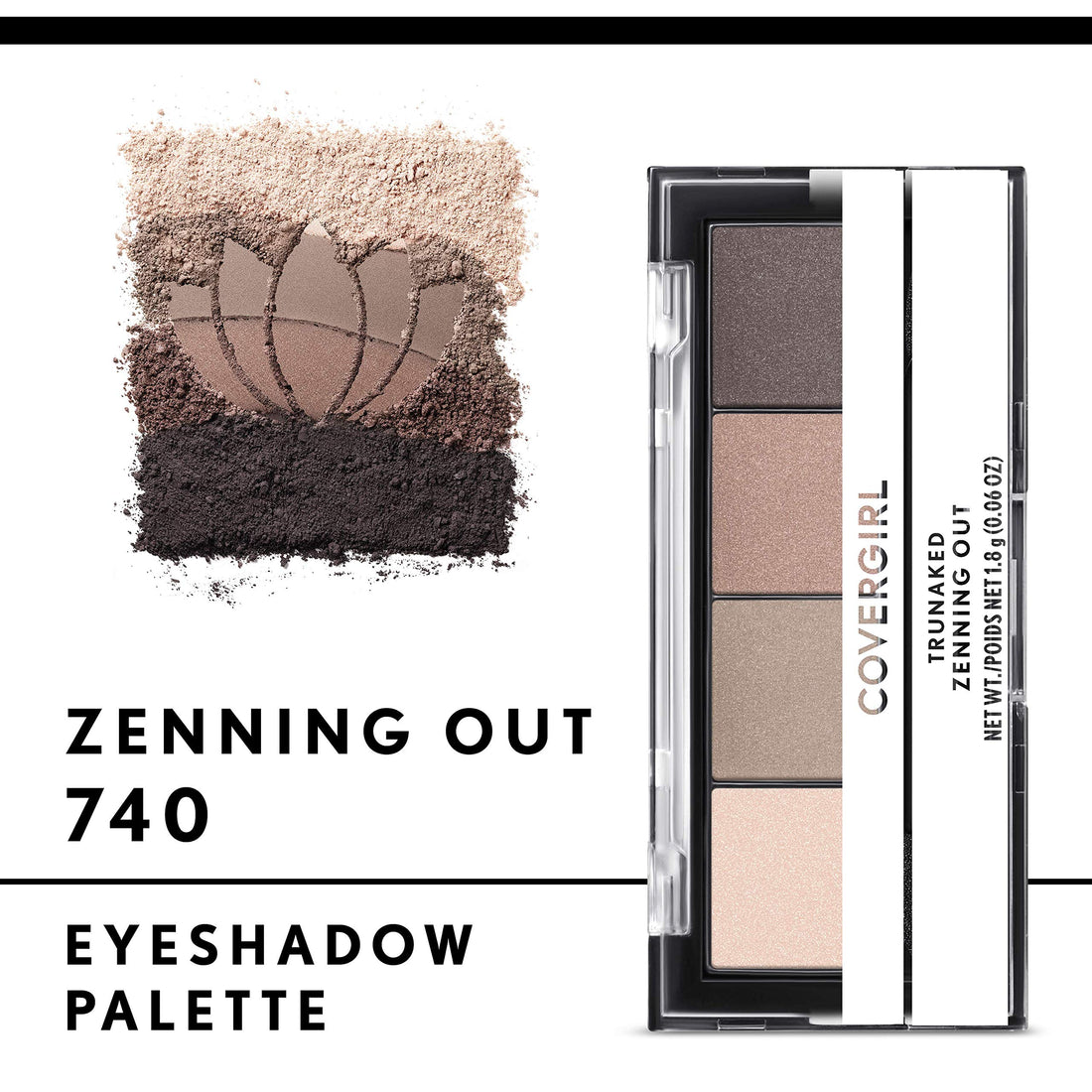 COVERGIRL COVERGIRL Trunaked Quad Eyeshadow Palette, Zenning Out, Zenning Out, 0.06 Ounce