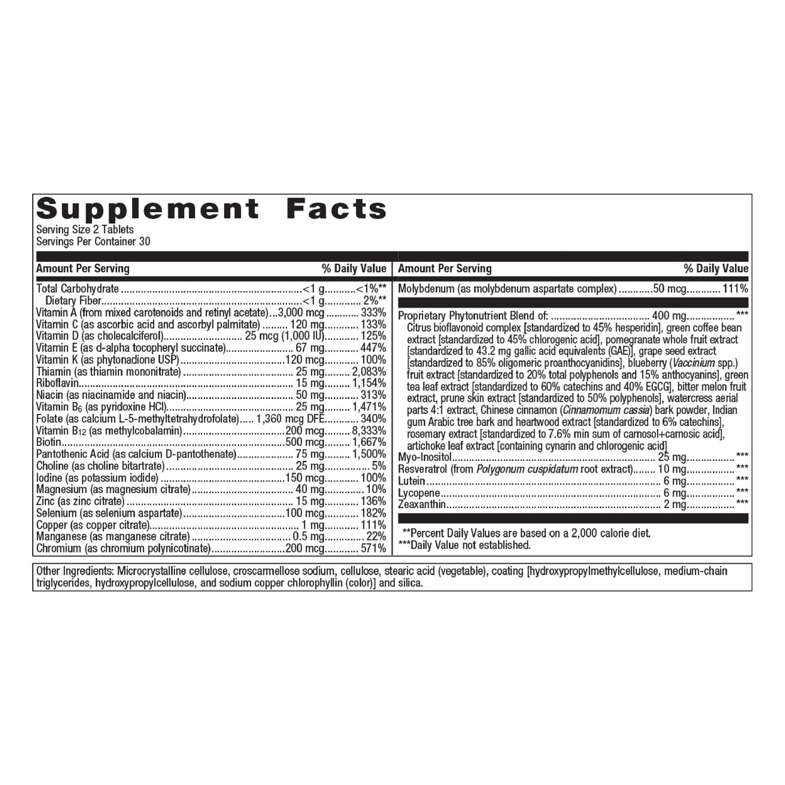 Metagenics PhytoMulti Multivitamin Without Iron - Daily Multivitamin for Overall Health & Aging - 20+ Essential Vitamins & Minerals - with Vitamin B6, Lutein, Zeaxanthin & More - 60 Tablets