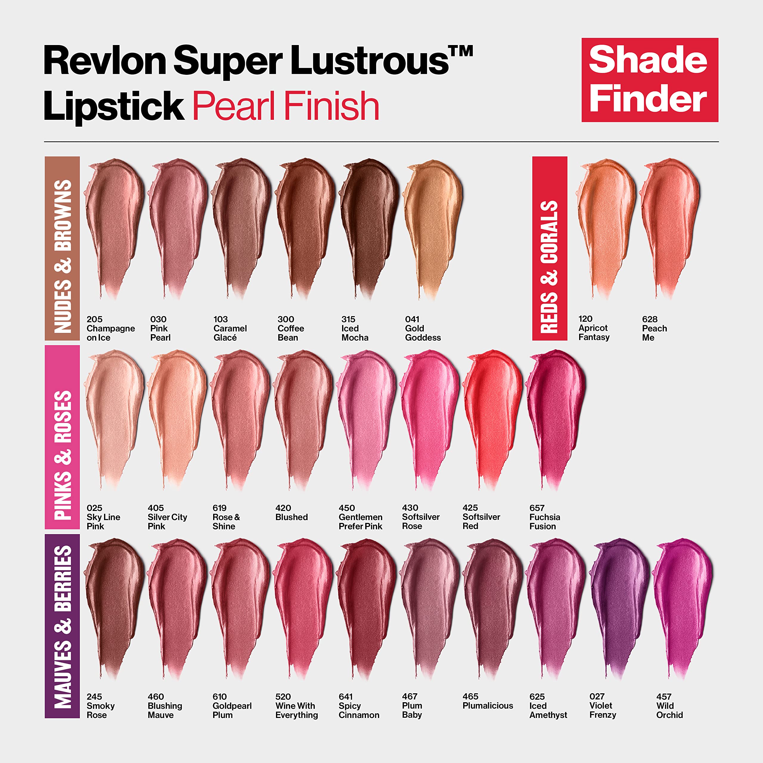 Revlon Super Lustrous Lipstick, High Impact Lipcolor with Moisturizing Creamy Formula, Infused with Vitamin E and Avocado Oil in Nude / Brown Pearl, Iced Mocha (315)