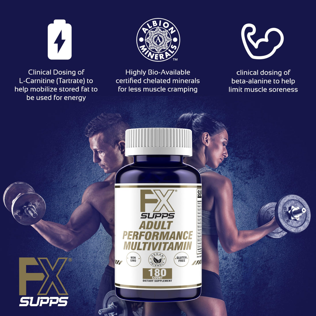FXSUPPS Adult Performance Multivitamin 180ct