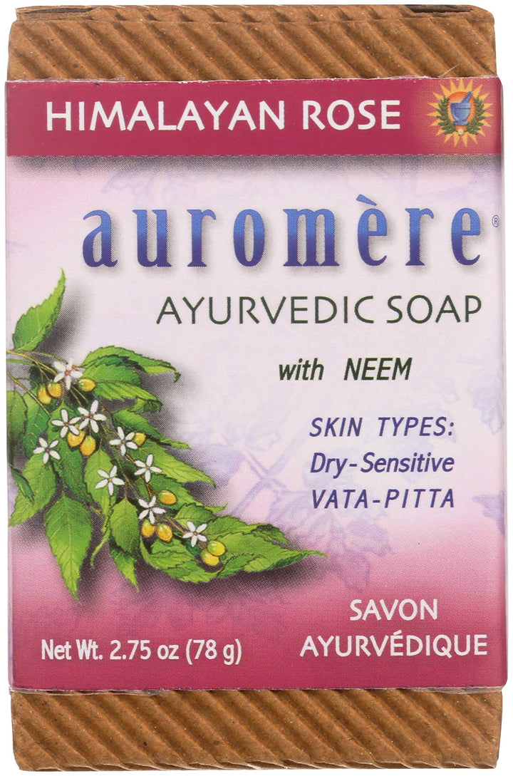 Auromere Ayurvedic Bar Soap Himalayan Rose - 2.75 Oz
