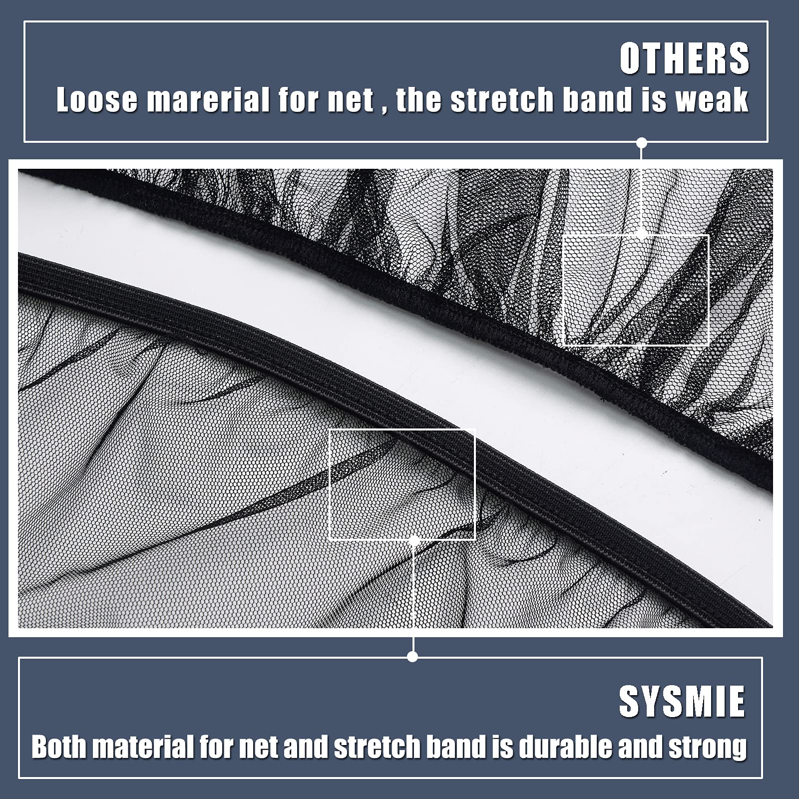 Baby Mosquito Net for Infant Car Seats,Infant Stroller and Bassinets, Carrier,Breathable with Elastic Netting for Easy Fitting, Portable Durable & Long Lasting Infant Insect Shield Netting (Black