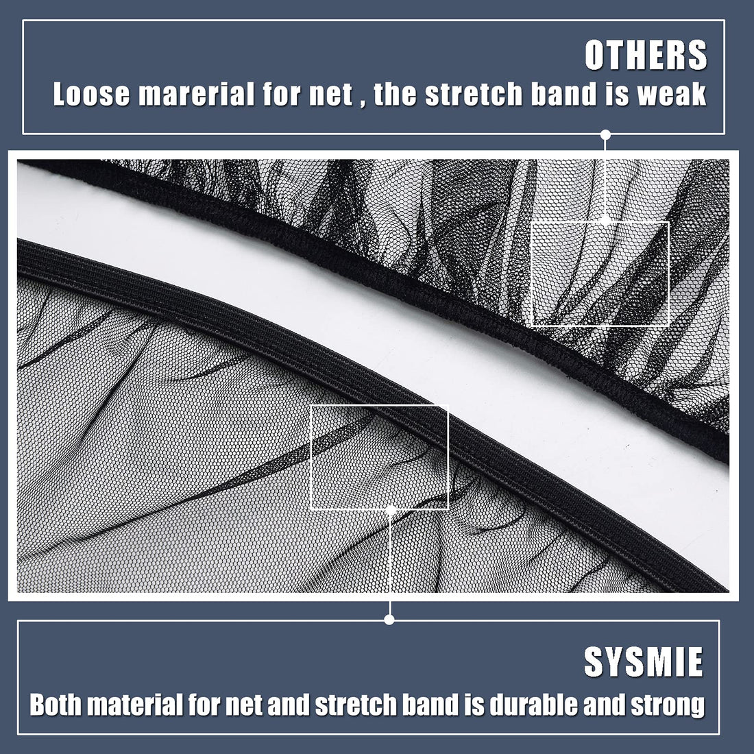 Baby Mosquito Net for Infant Car Seats,Infant Stroller and Bassinets, Carrier,Breathable with Elastic Netting for Easy Fitting, Portable Durable & Long Lasting Infant Insect Shield Netting (Black