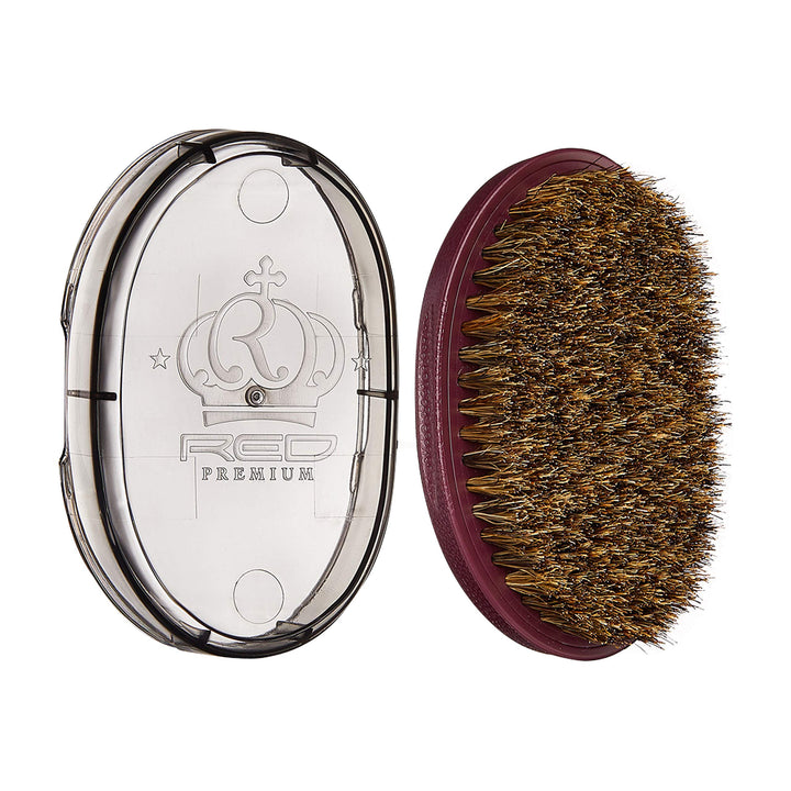 Red by Kiss Premium Pocket Wave Bow Wow Curved Palm Brush Soft Bristles