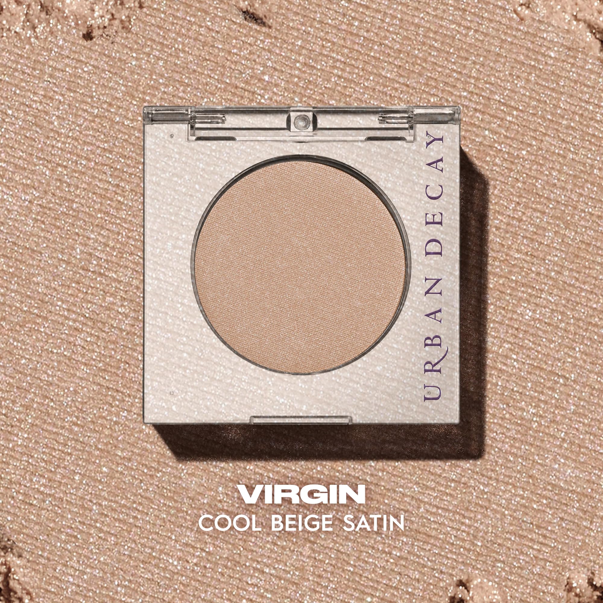 Urban Decay 24/7 Longwear Eyeshadow Single - High-Pigment Eye Shadow Compact, Smooth & Blendable Color, Up to 12HR Wear, Crease-free Makeup - Virgin (cool beige satin)