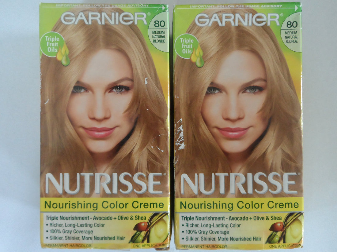 Garnier Nutrisse Haircolor - 80 Butternut (Medium Natural Blonde) 1 Each (Pack of 2)