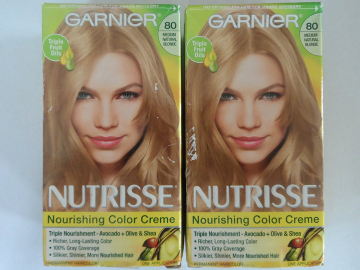 Garnier Nutrisse Haircolor - 80 Butternut (Medium Natural Blonde) 1 Each (Pack of 2)