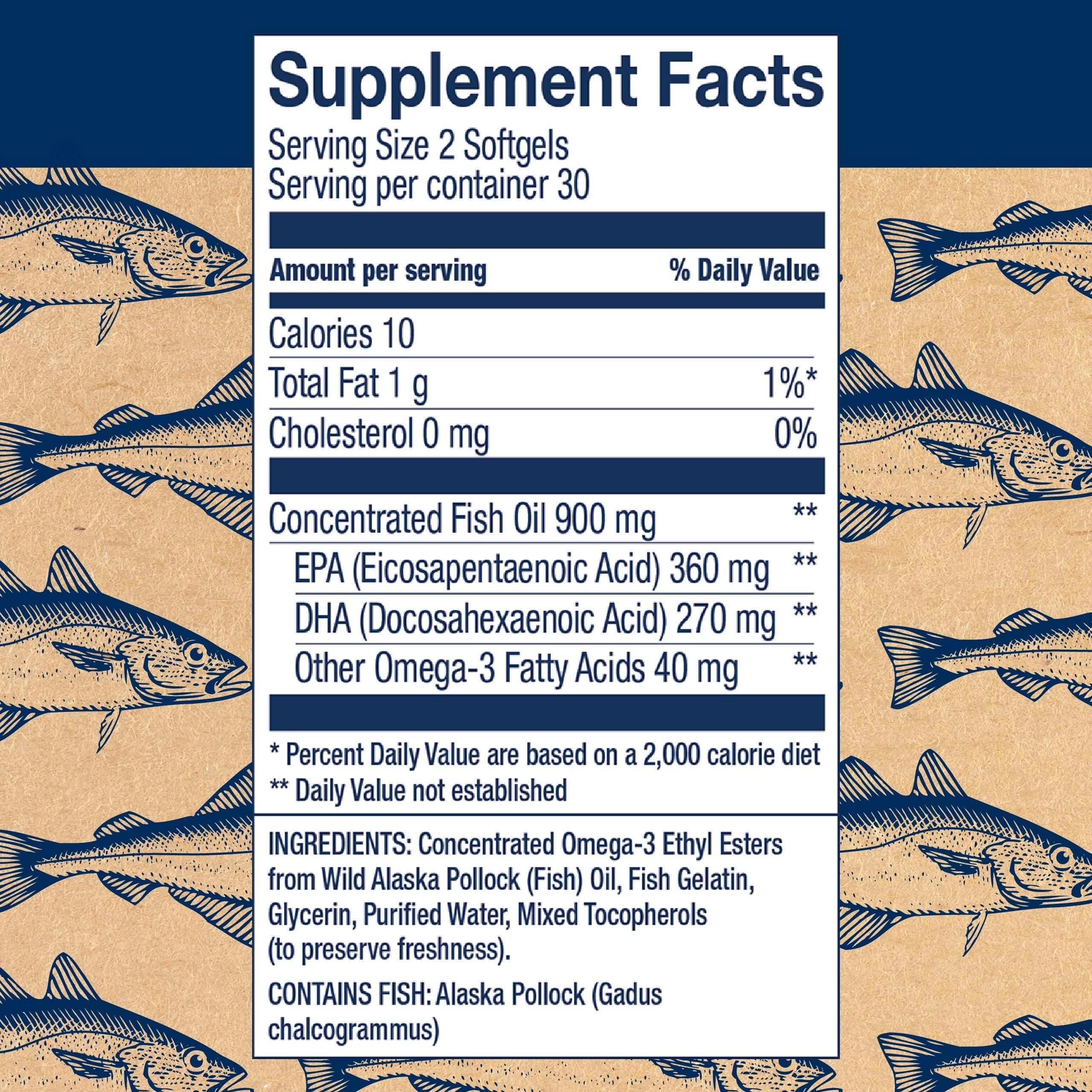 Wiley's Finest Wild Alaskan Fish Oil Easy Swallow Minis - Omega-3 Fish Oil Supplement for Adults and Kids - Double-Strength 630mg EPA and DHA Natural Supplement - 60 Mini Softgels (30 Servings)
