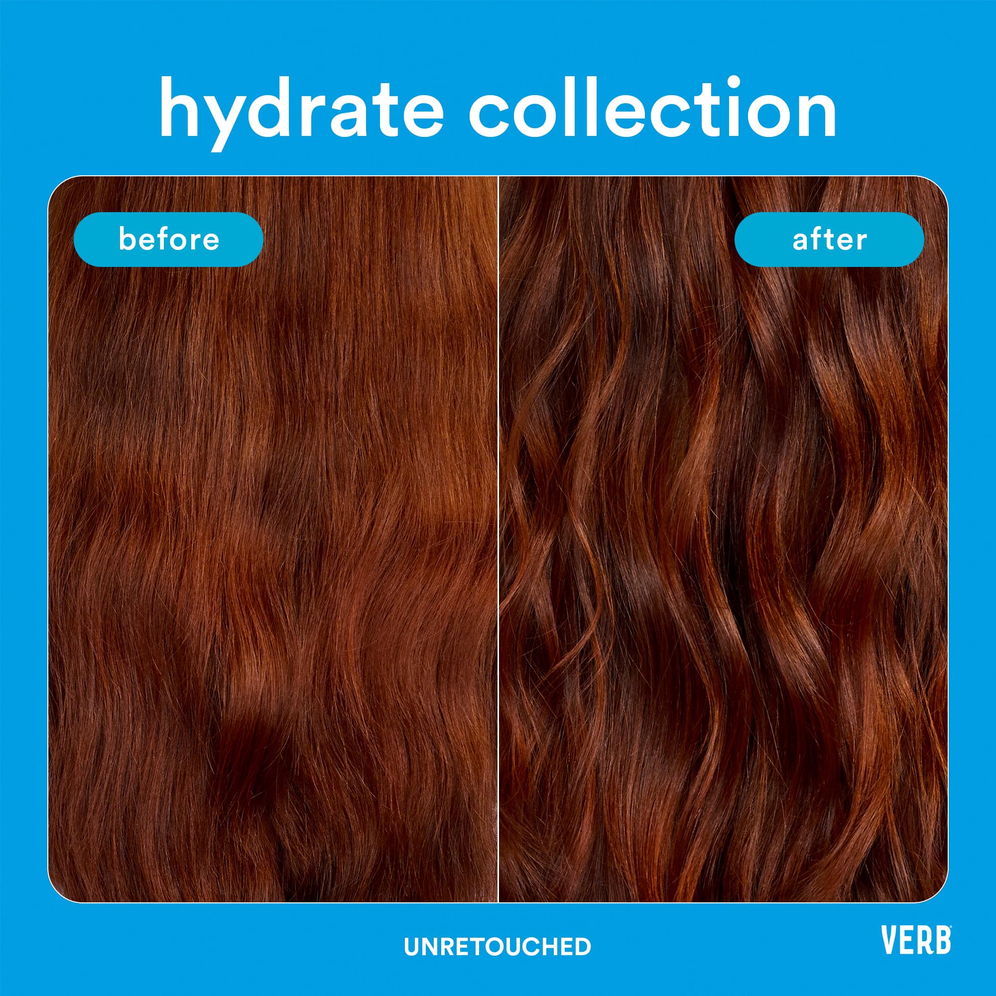VERB® Hydrate Shampoo Cleanses Dry and Frizzy Hair to Reduce Frizz and Add to Moisture Hair, 12 oz