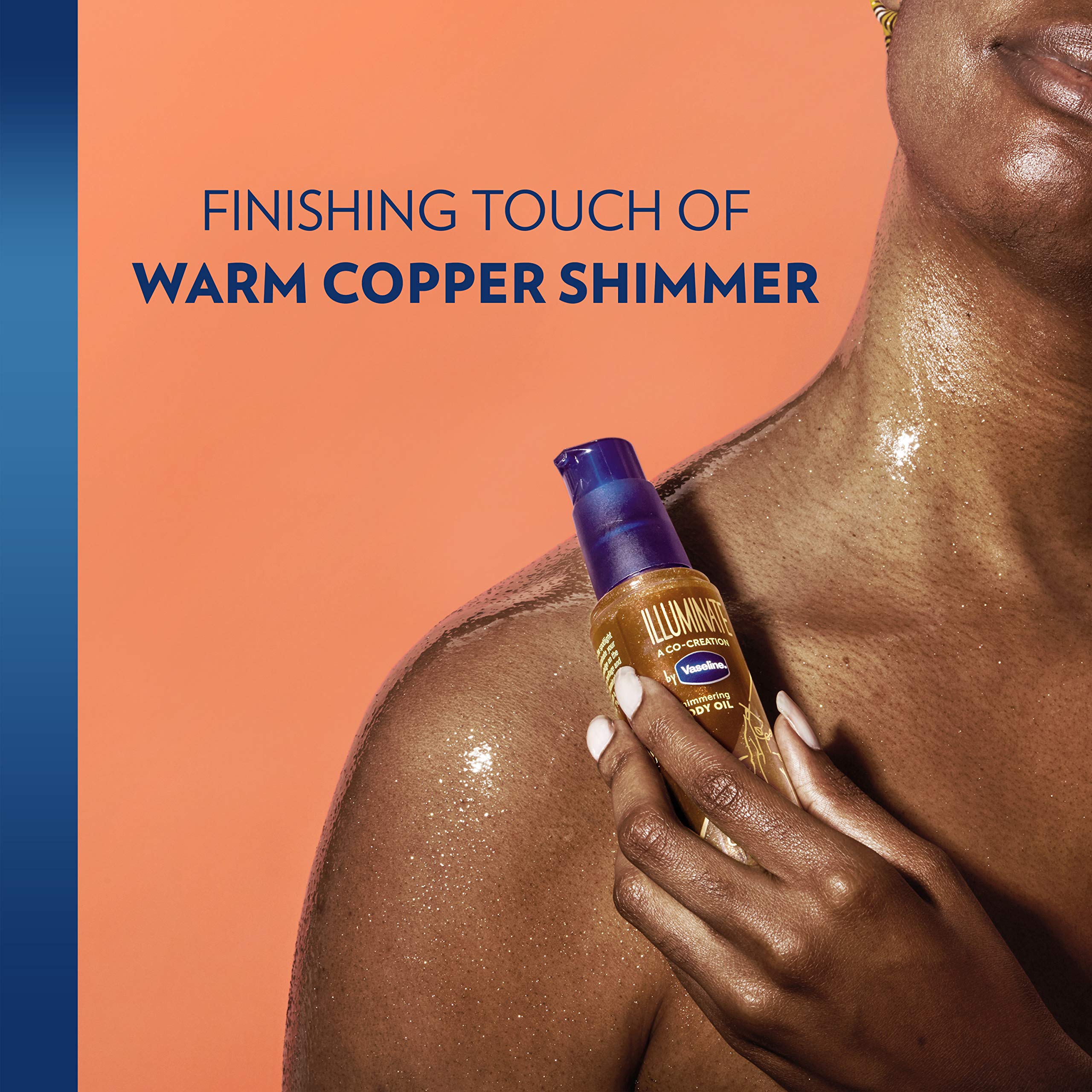 Vaseline Illuminate Me Shimmering Body Oil 3, Travel-Friendly 3-Pack – Glow Up Essentials for Melanin-Rich Skin, 3.3 Oz Ea