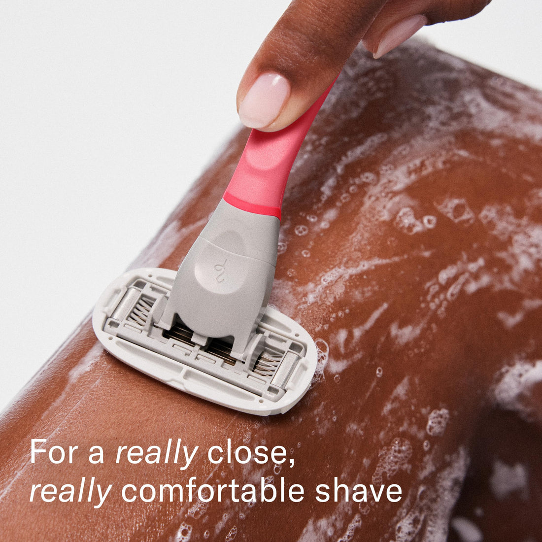 Flamingo Shaving Razor Set for Women - Original Razor Handle, 4 Blade Refills, and Shower Holder - Pink