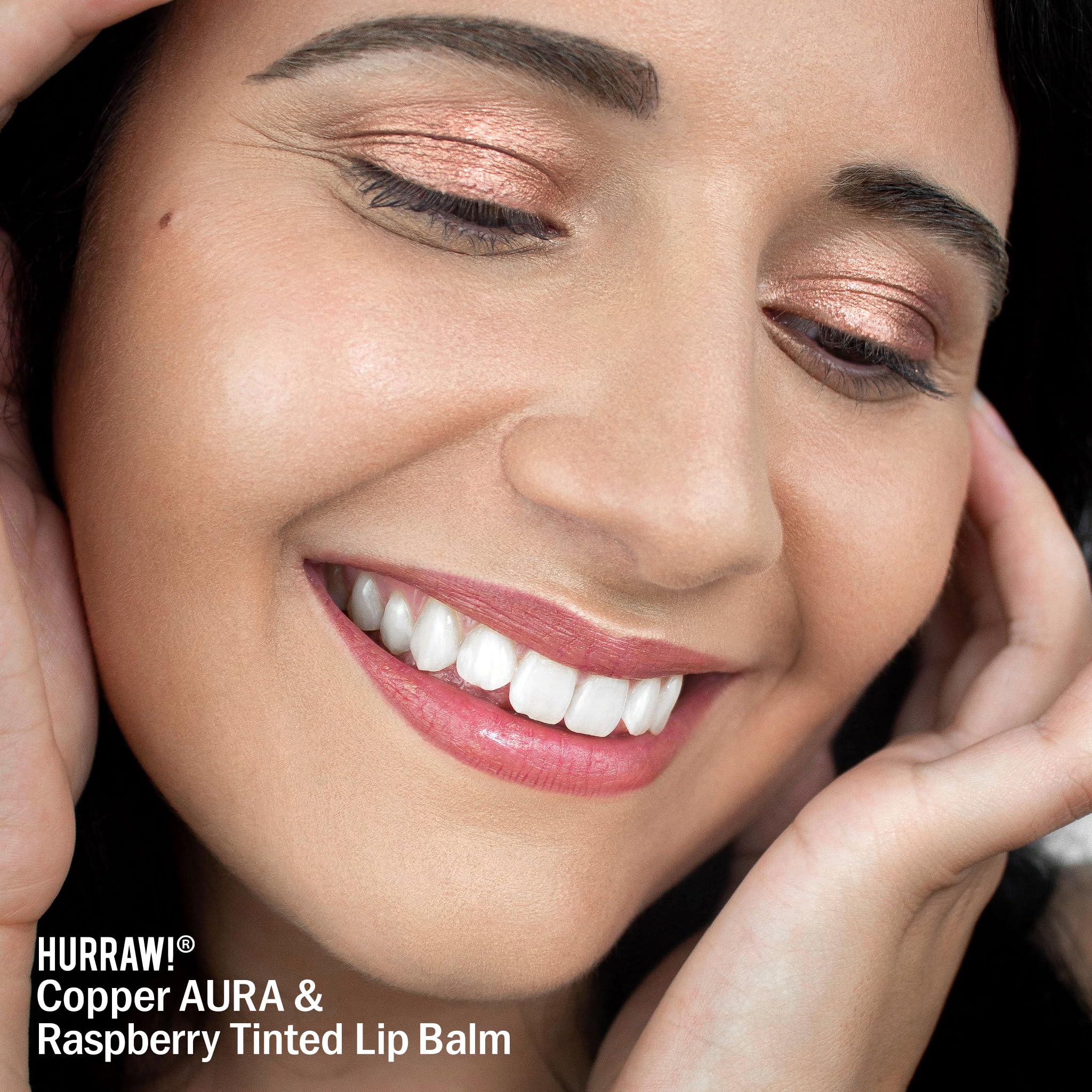 Hurraw! Copper Aura Balm: Coconut-based Multi-Use Highlighter, Shimmer, Illuminator & Luminizer. Healthy Beauty with Synthetic Mica. Certified Vegan & Cruelty Free. Organic and Natural. Made in USA
