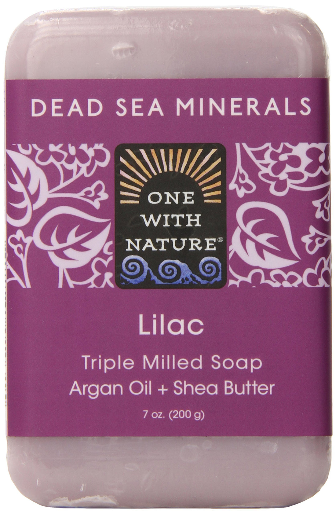 One With Nature Lilac Dead Sea Mineral Soap, 7 Ounce Bar