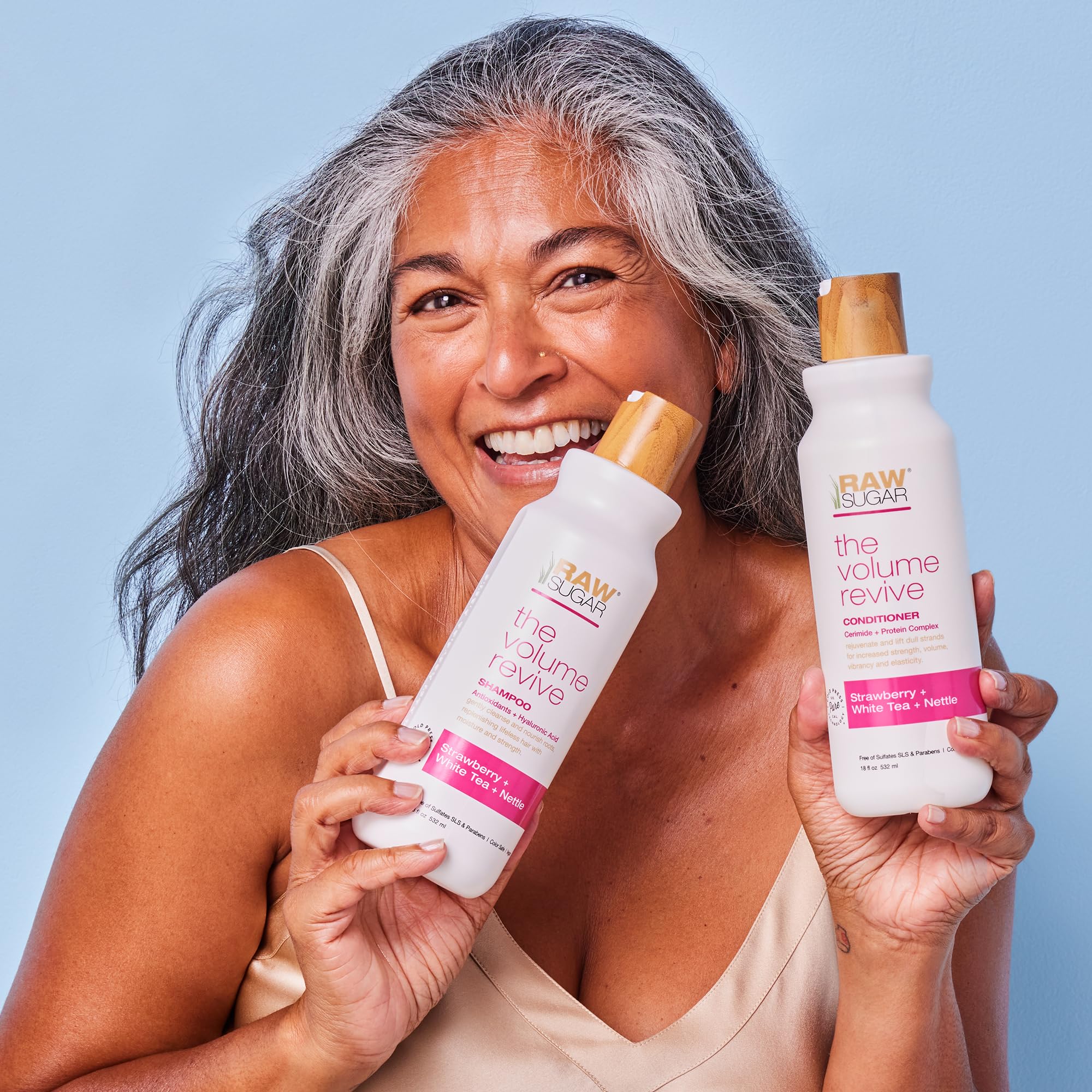 Raw Sugar Volume Revive Shampoo and Conditioner Set (18 Fl. Oz) + Not So Dry Shampoo, Formulated without Sulfates + Parabens, Cruelty Free & Vegan - 18 Fl. Oz.